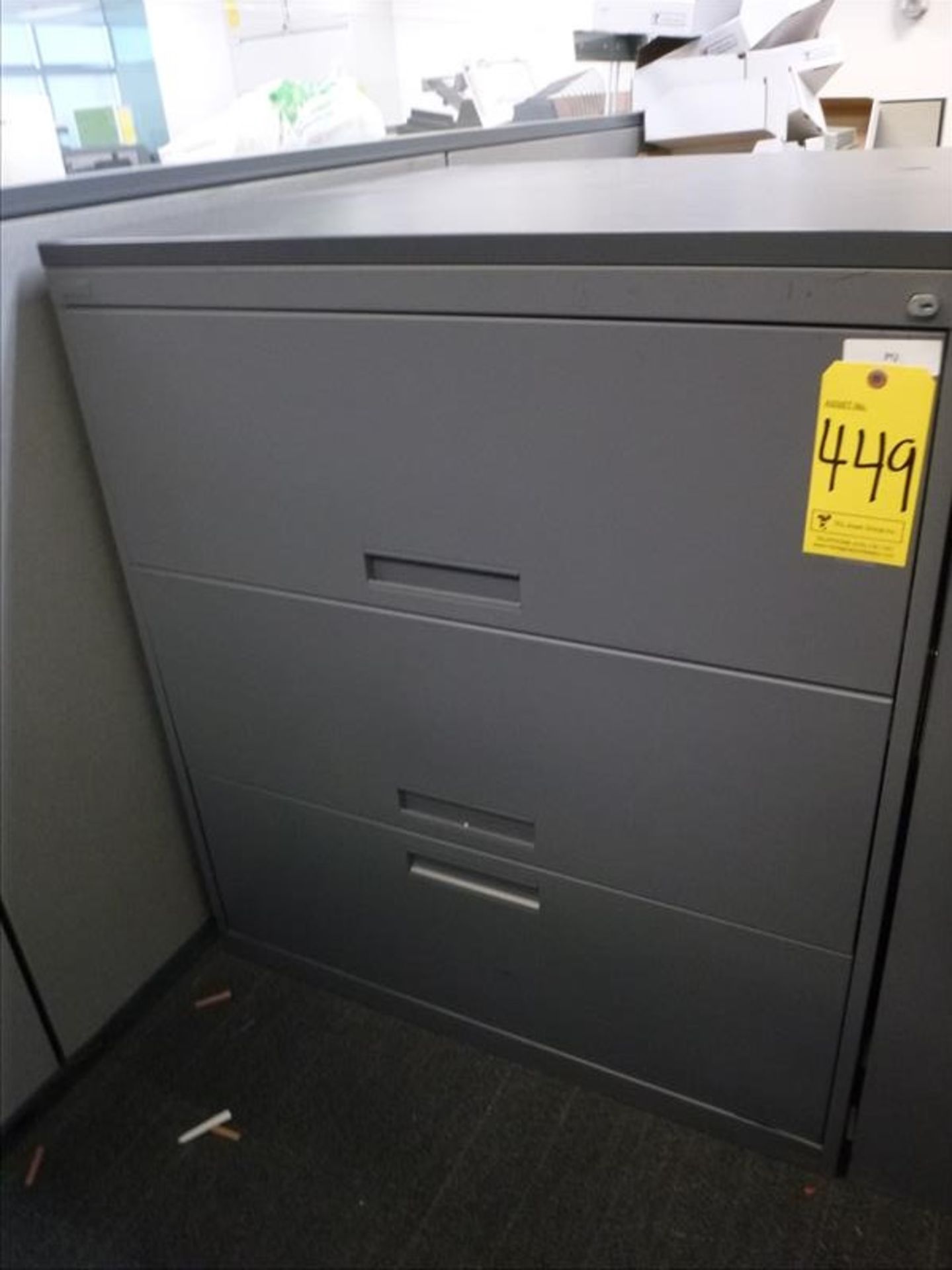 horizontal filing cabinet, 3-door, 36"W x 18"D x 41"H [4]