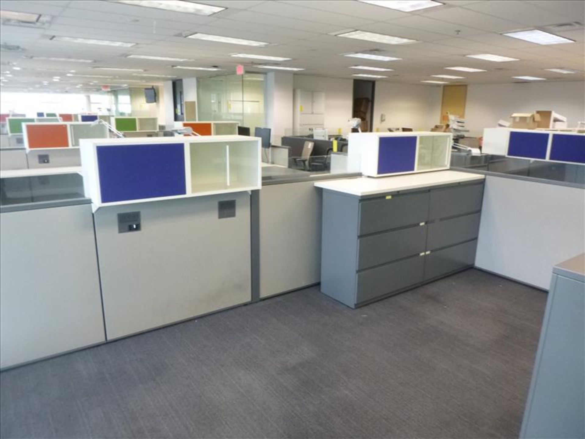 (2) Haworth cubicle workstations, approx. 12' x 16.5' footprint (excl. contents and office - Image 2 of 2