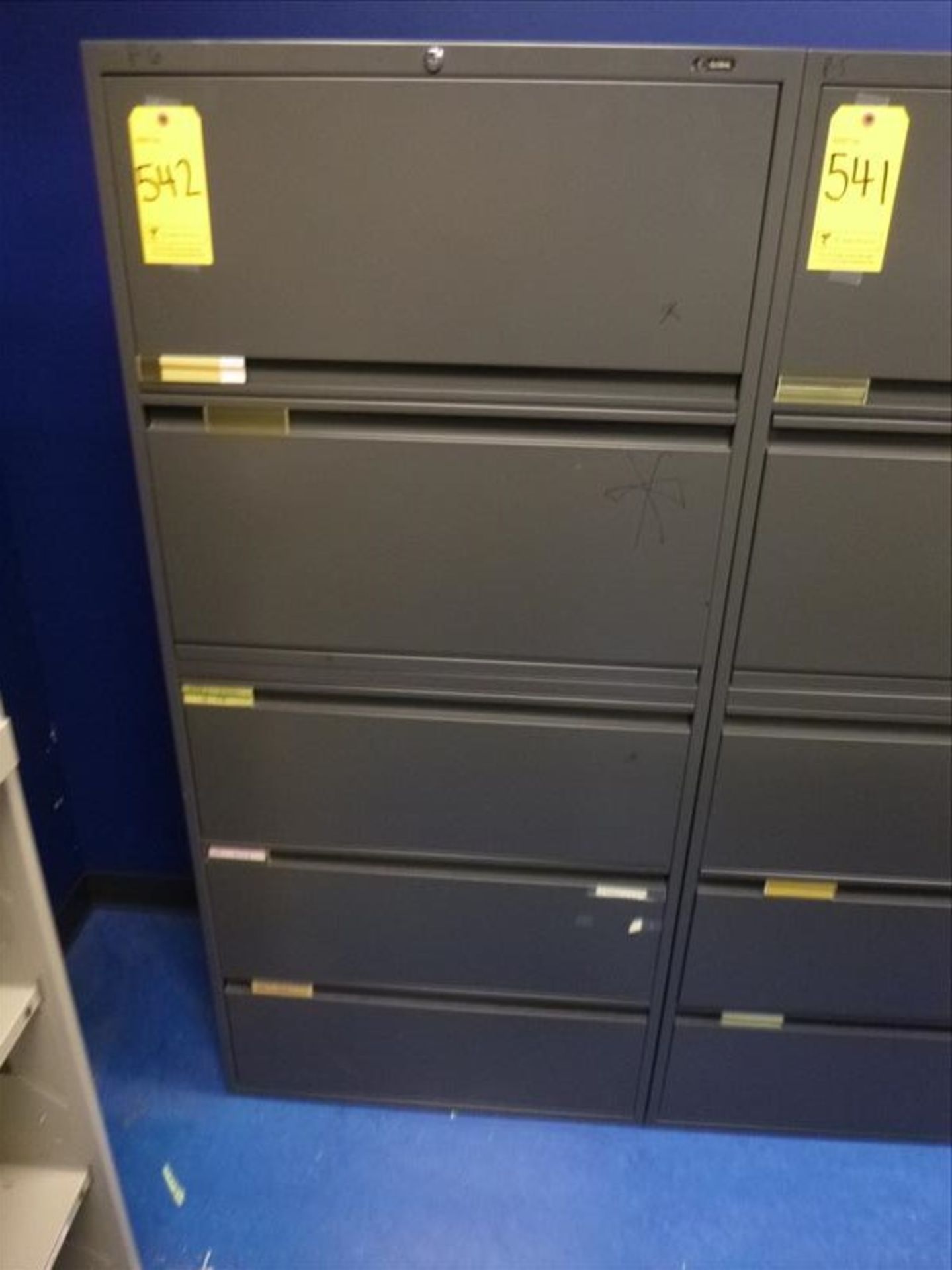 Global horizontal filing cabinet, 5-door, 36"W x 18"D x 65"H [4]