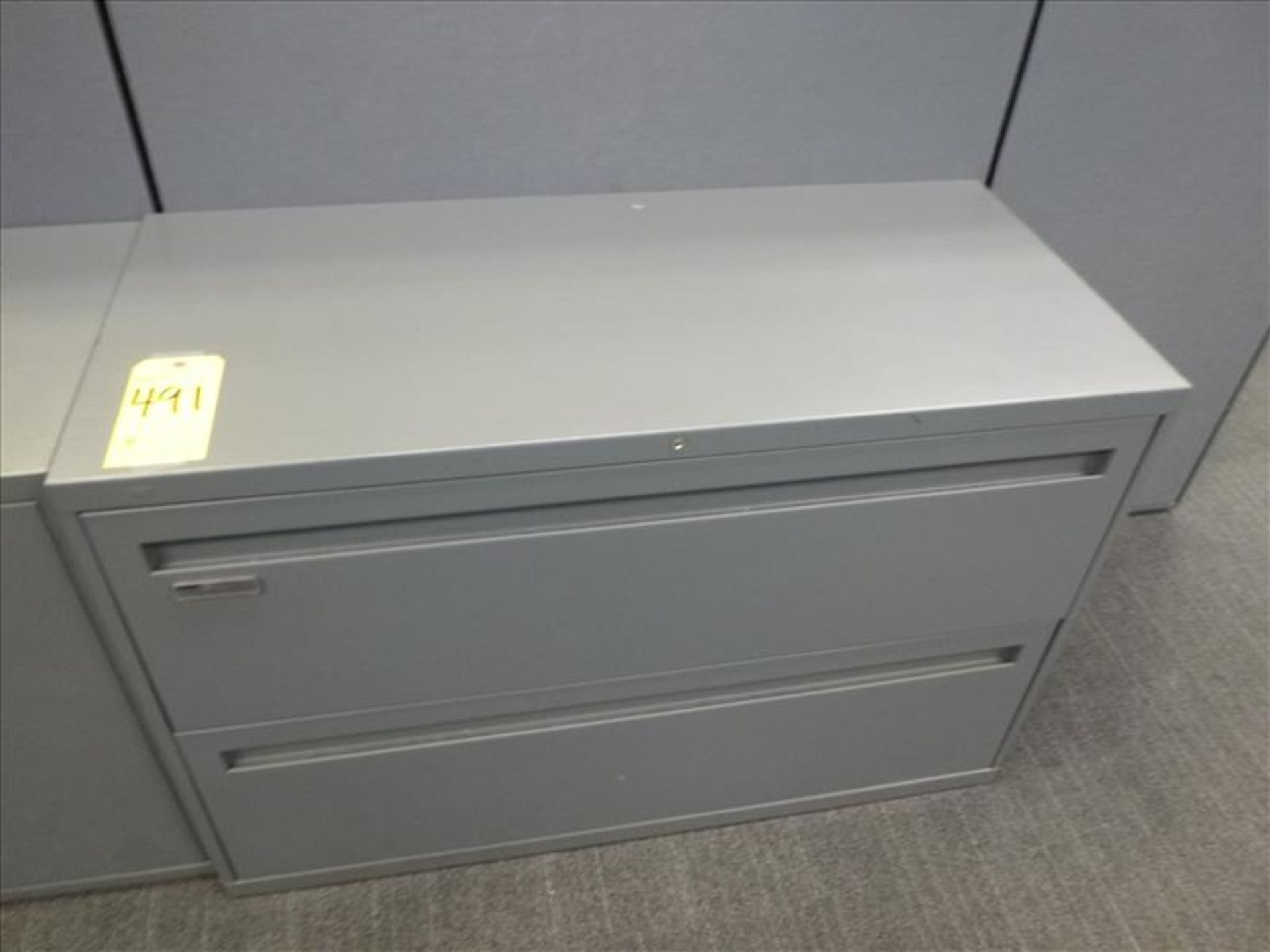 horizontal filing cabinet, 2-door, 42"W x 18"D x 28"H [3]
