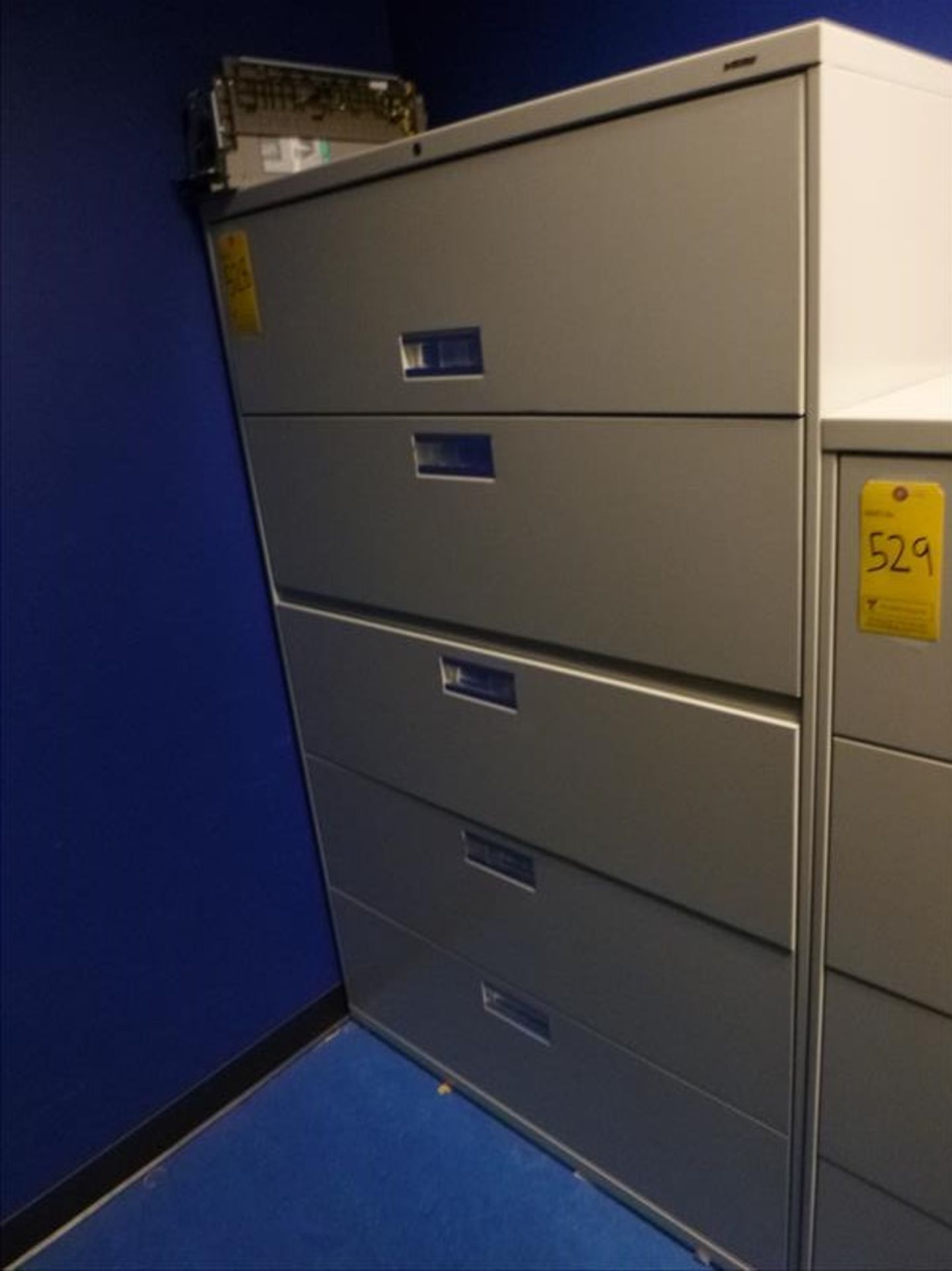 HON horizontal filing cabinet, 5-door, 42"W x 18"D x 67"H [4]