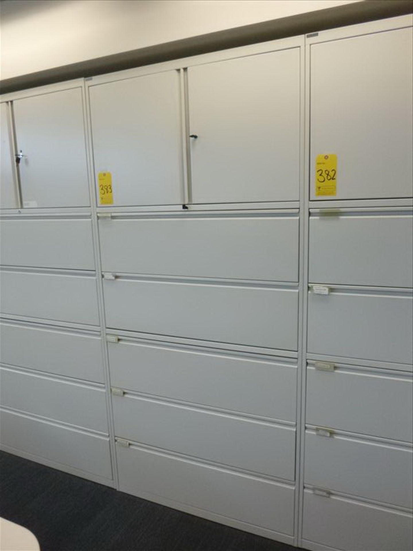 FlexFab horizontal filing cabinet, 5-drawer w/ 2-door storage, 42"W x 18"D x 90"H [FLR4]