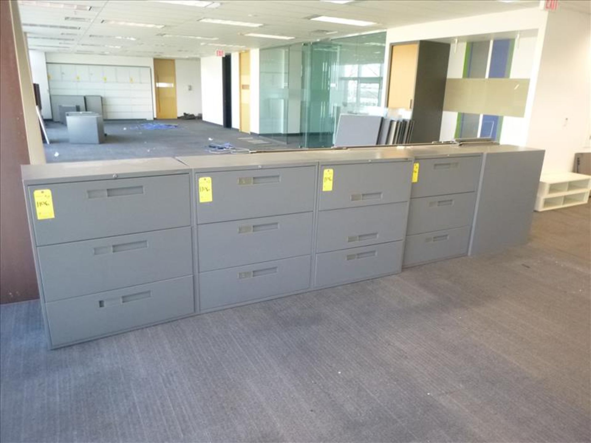 (5) Global 3-drawer horizontal filing cabinets [4 FLR]