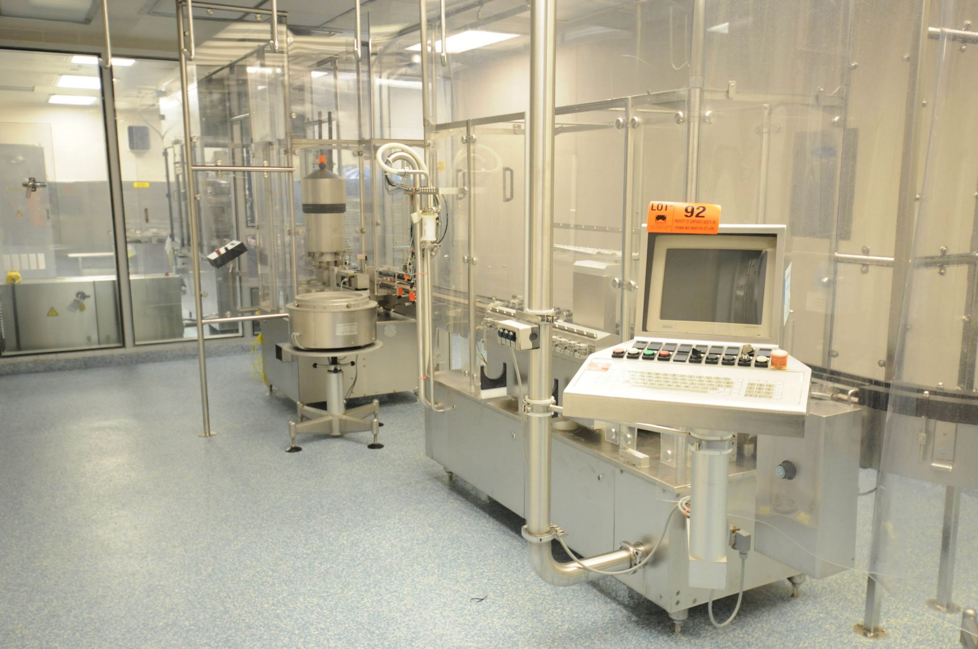 BAUSCH&STROBEL VIAL FILLING LINE WITH 20ML,50ML,100ML,250ML, 500ML CAPACITY, BAUSCH&STROBEL CONTROL,