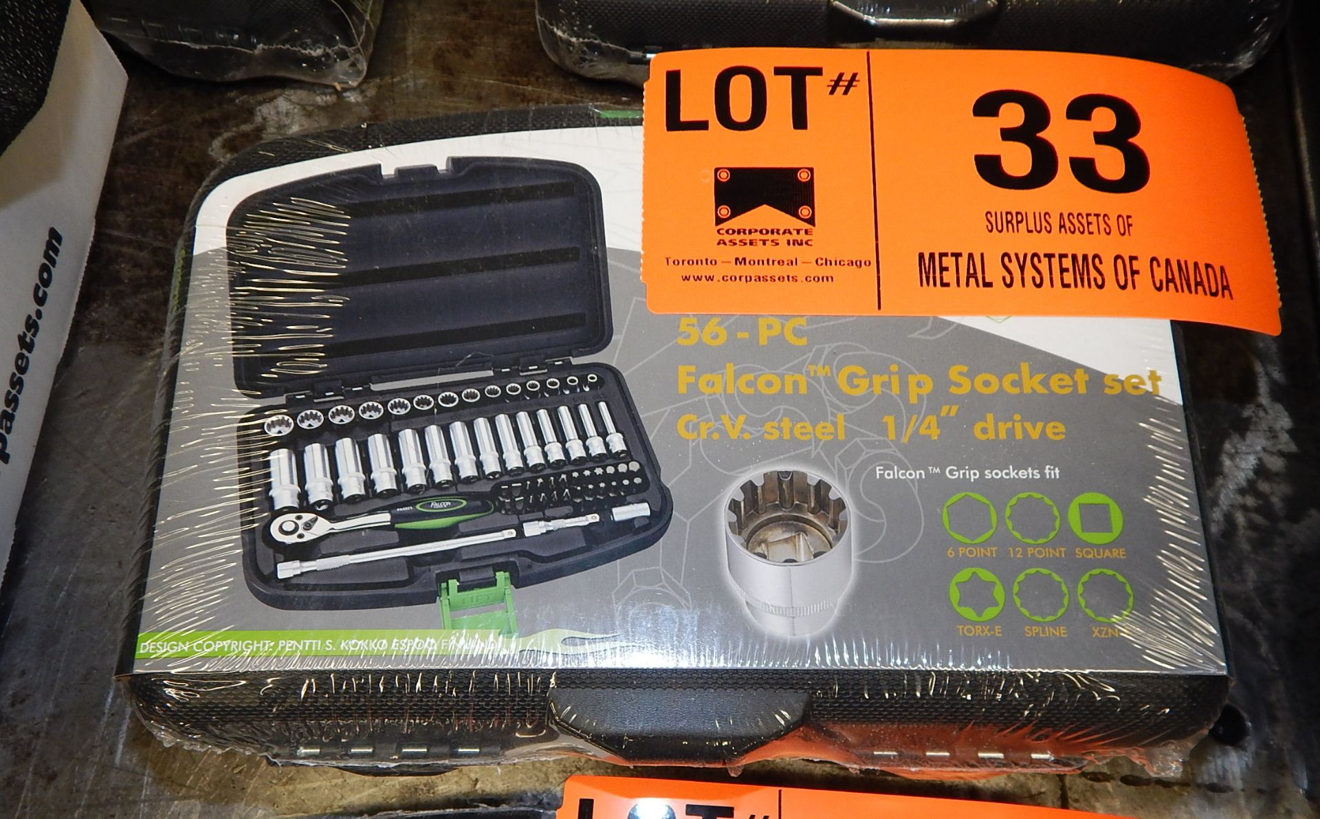 LOT/ FALCON 56 PIECE SOCKET/TOOL SET