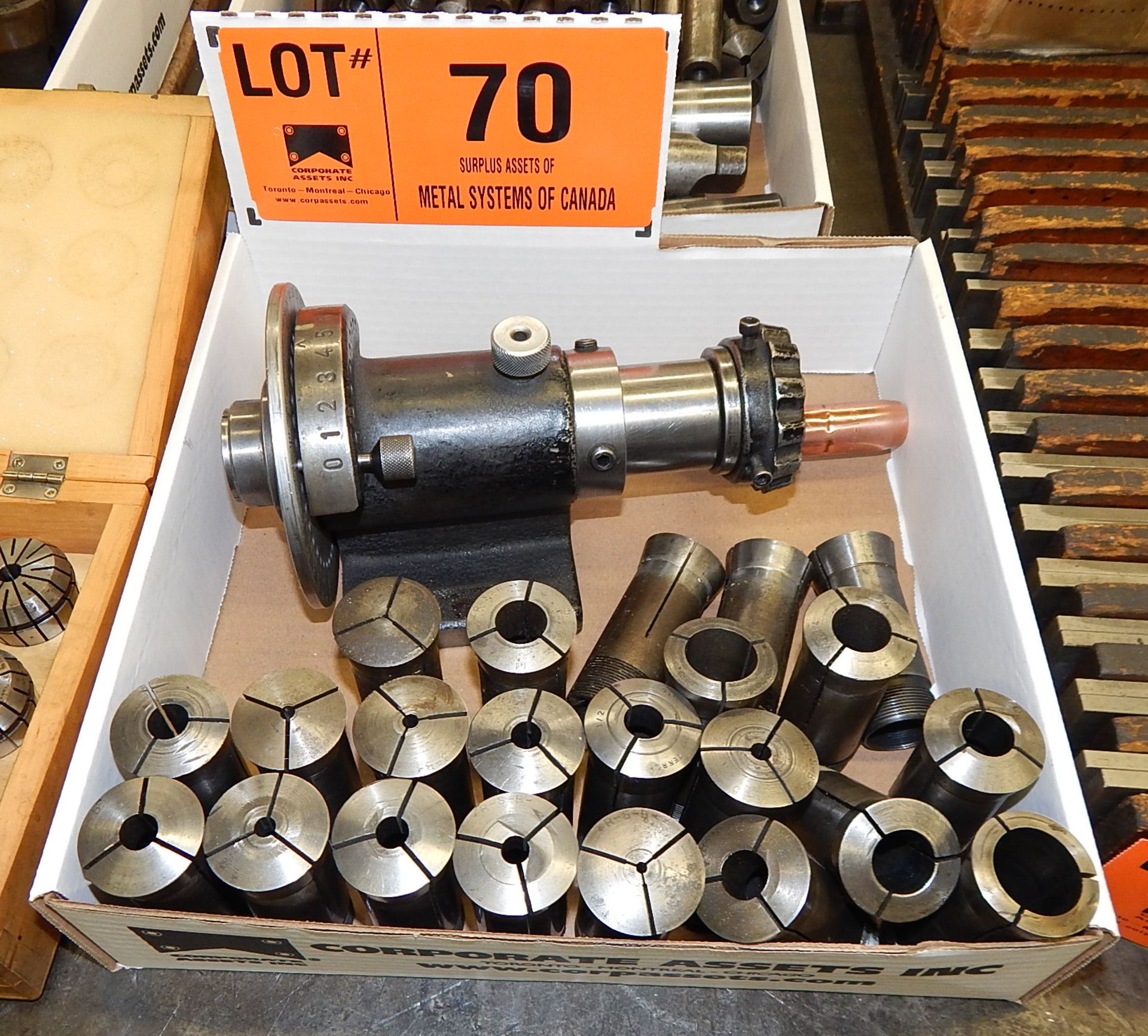 LOT/ COLLET CHUCK WITH COLLETS