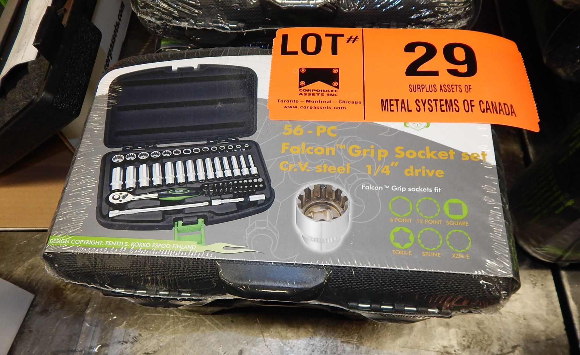 LOT/ FALCON 56 PIECE SOCKET/TOOL SET