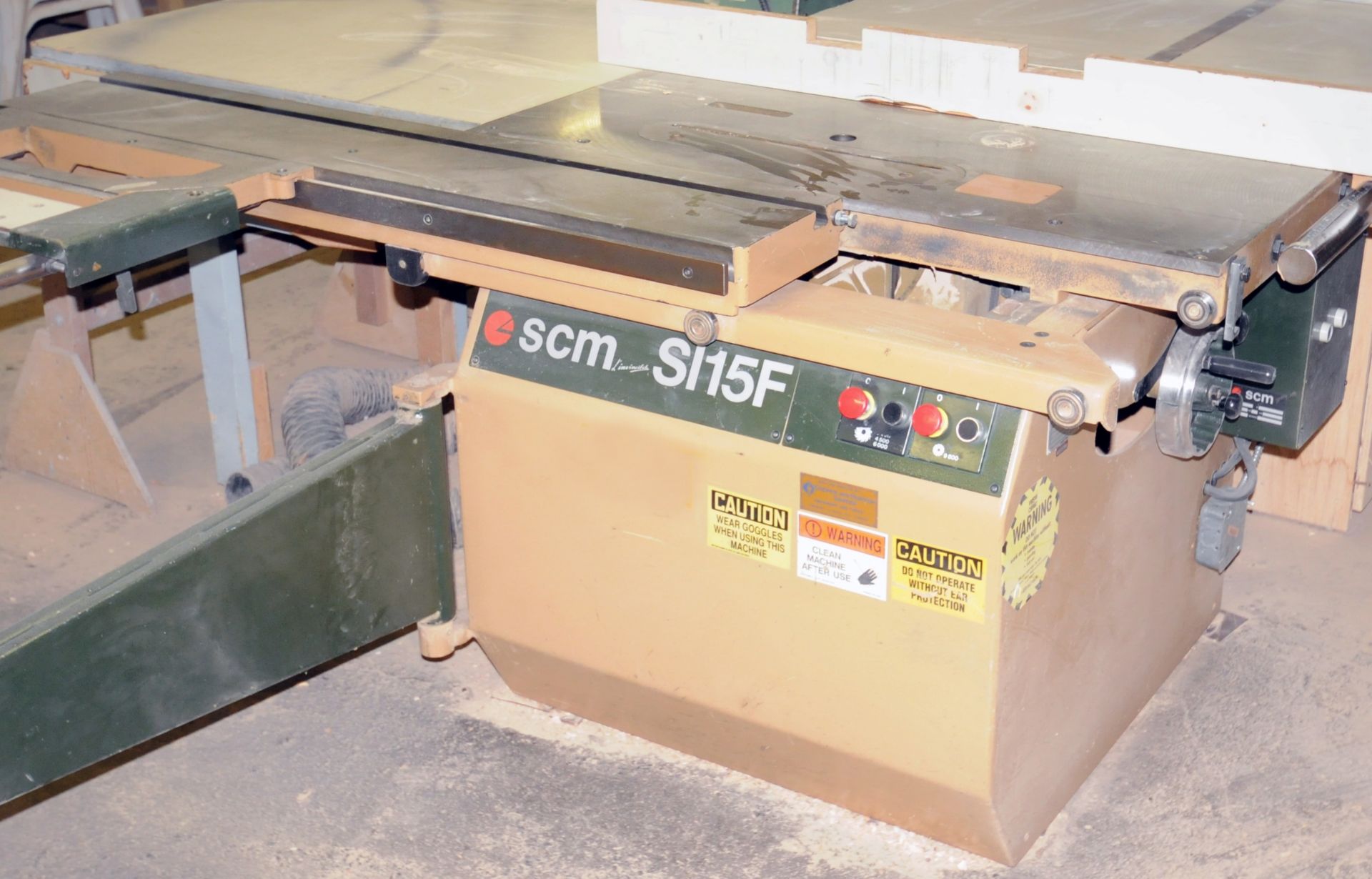 SCM SI15F SLIDING TABLE CONVENTIONAL SAW WITH 60"X10" SLIDING TABLE, 60" TABLE STROKE, 7.5 HP MAIN