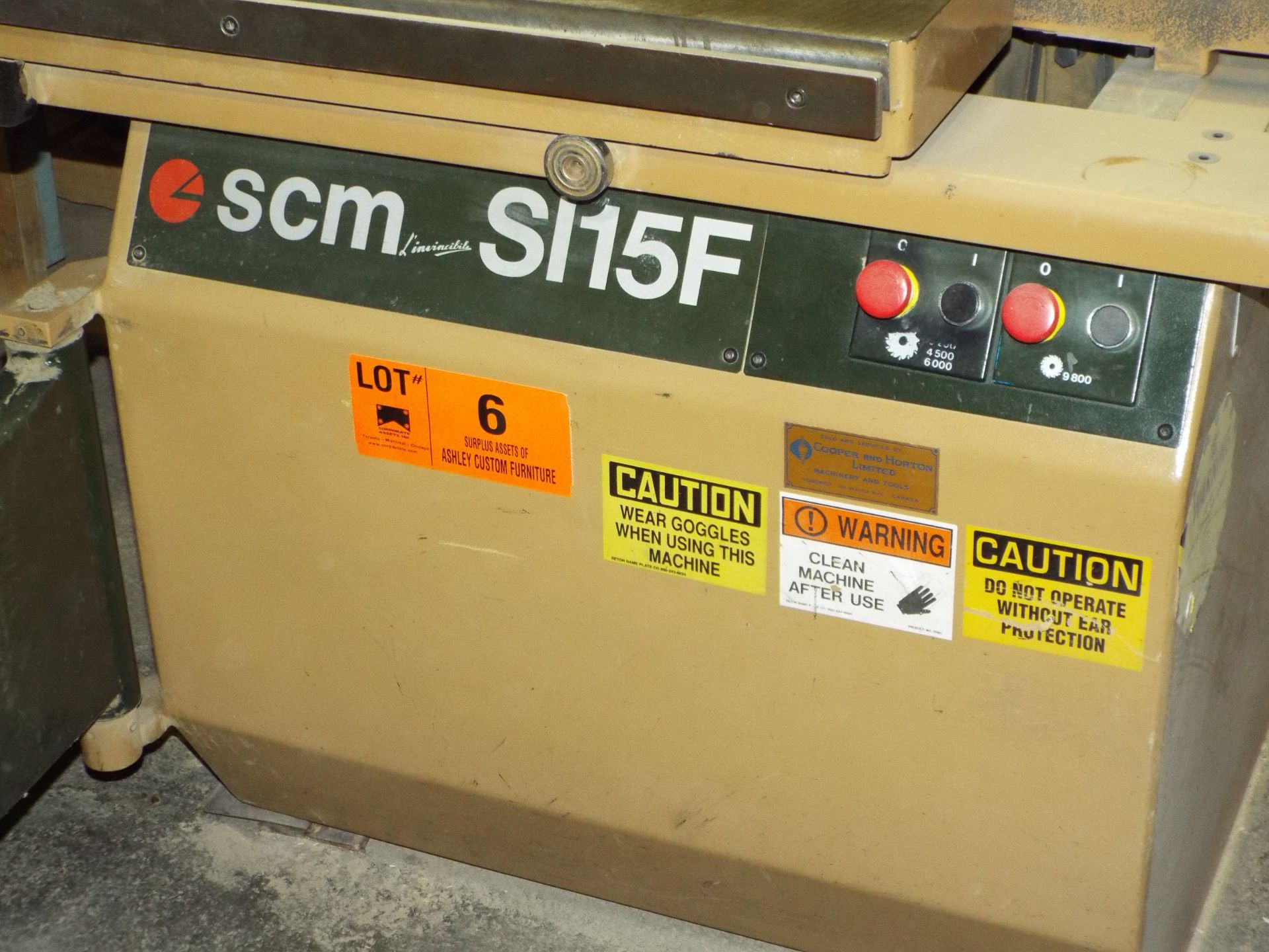 SCM SI15F SLIDING TABLE CONVENTIONAL SAW WITH 60"X10" SLIDING TABLE, 60" TABLE STROKE, 7.5 HP MAIN - Image 3 of 5