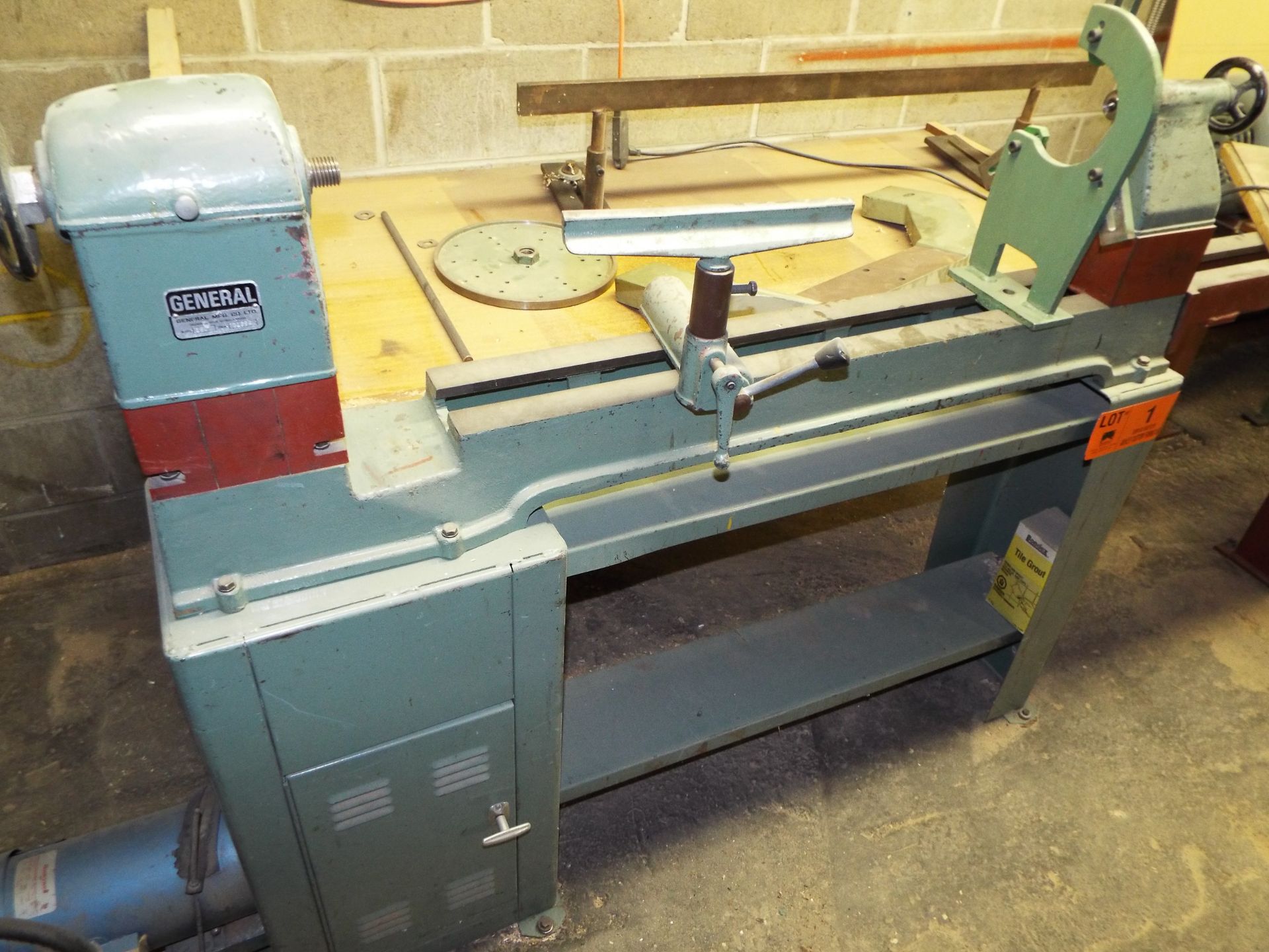 GENERAL 160 CONVENTIONAL WOOD TURNING LATHE WITH SECO BRONCO II VARIABLE SPEED CONTROL, 1.5 HP, - Image 2 of 2