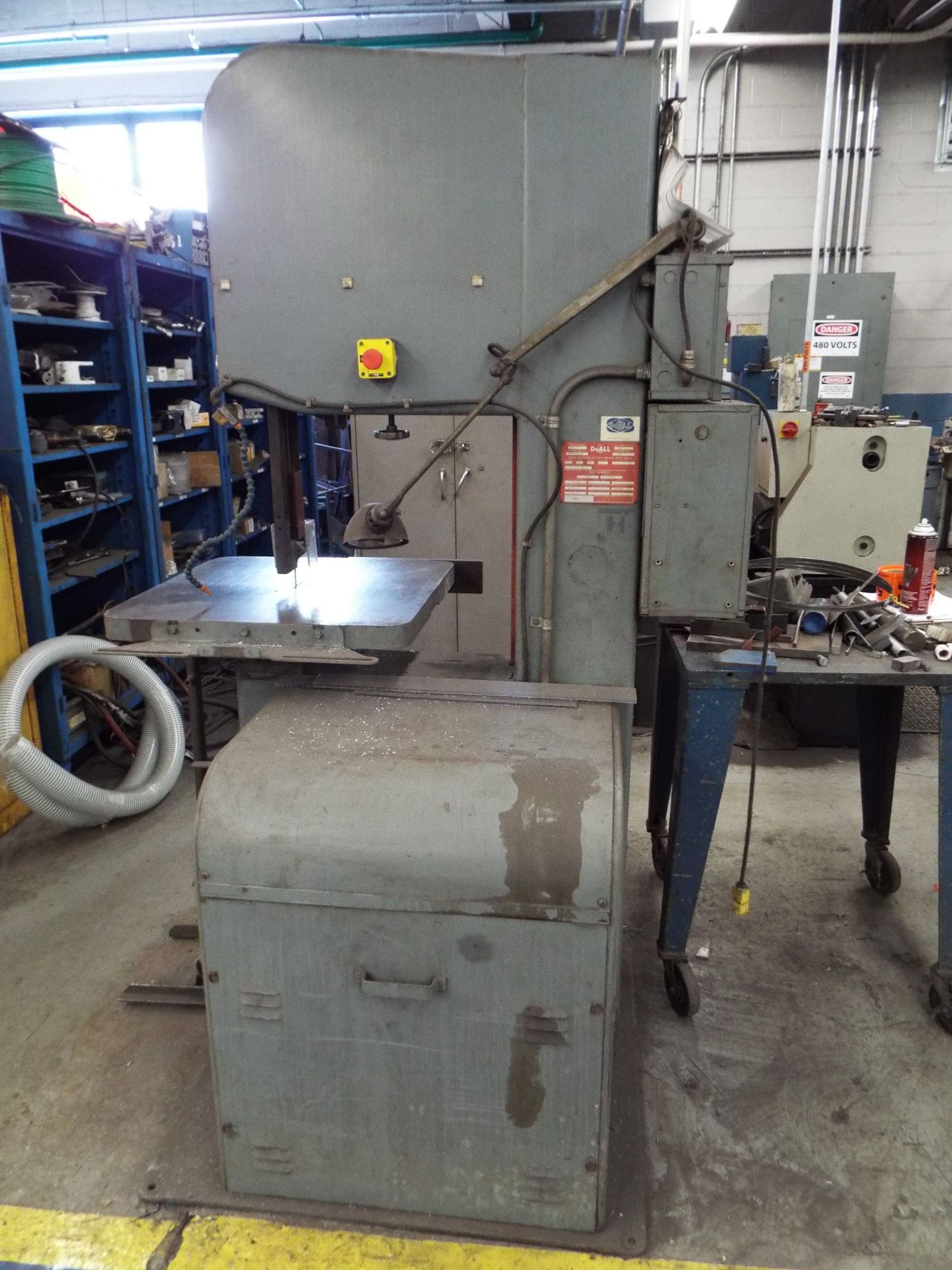 DOALL 2013-V VERTICAL BAND SAW WITH BLADE WELDER AND GRINDER, S/N 457-891032 (CI) - Image 6 of 6