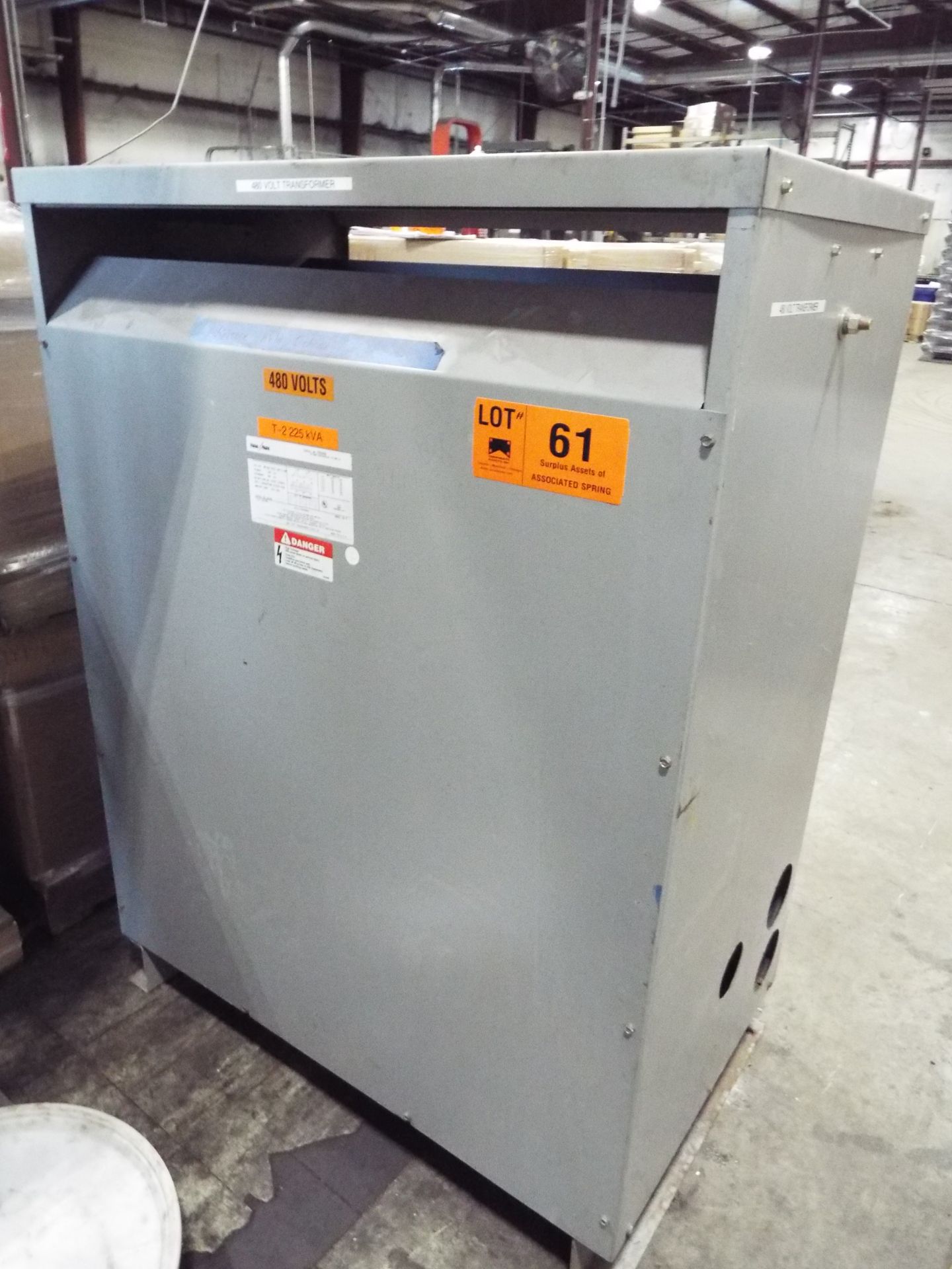 FEDERAL PACIFIC MODEL 36-B STEP UP TRANSFORMER WITH 225 KVA, 240 LV, 480 HV, 3 PHASE, S/N 29048
