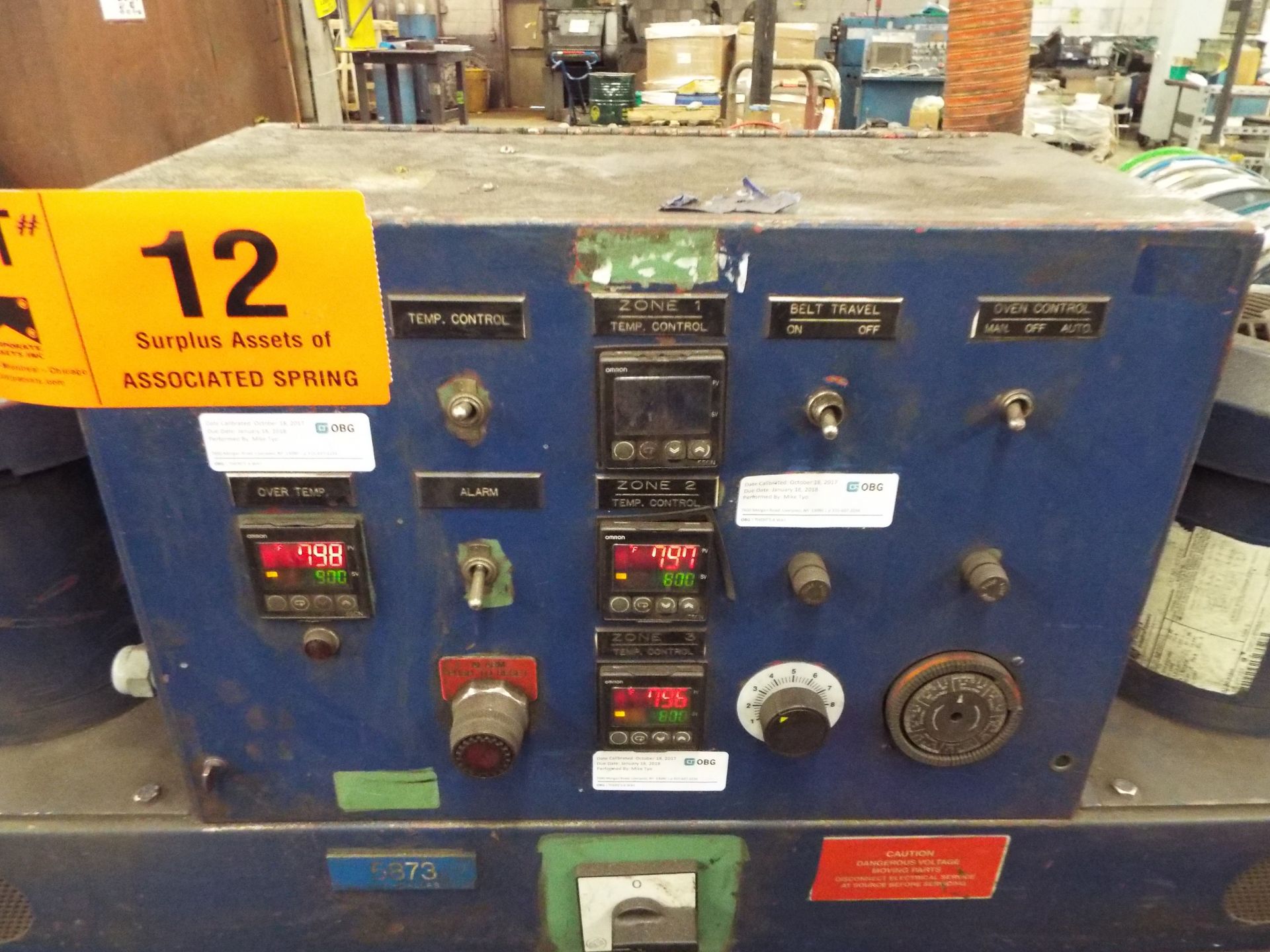 MFG. UNKNOWN THROUGH TYPE STRESS RELIEF OVEN WITH DIGITAL TEMPERATURE CONTROL, VARIABLE SPEED - Image 2 of 5