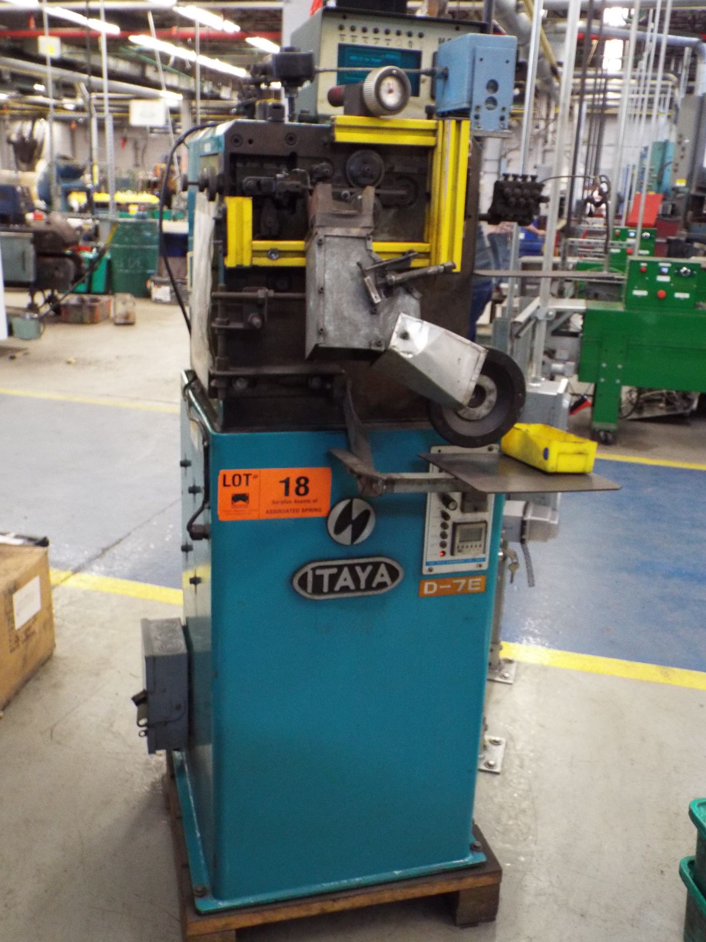 ITAYA D-7E SPRING COILING MACHINE WITH MOYER MERLIN DIGITAL SPRING GAUGE, S/N 5157 (CI)