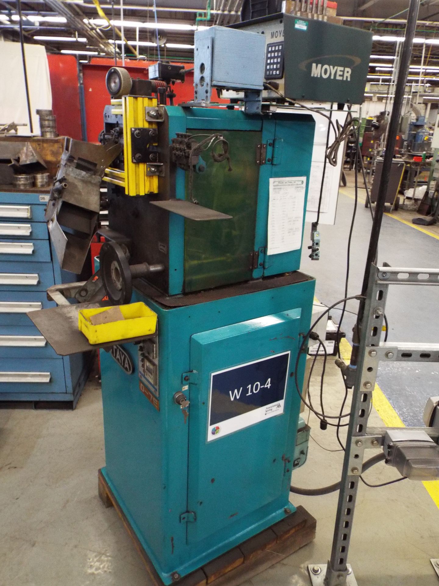 ITAYA D-7E SPRING COILING MACHINE WITH MOYER MERLIN DIGITAL SPRING GAUGE, S/N 5157 (CI) - Image 4 of 5