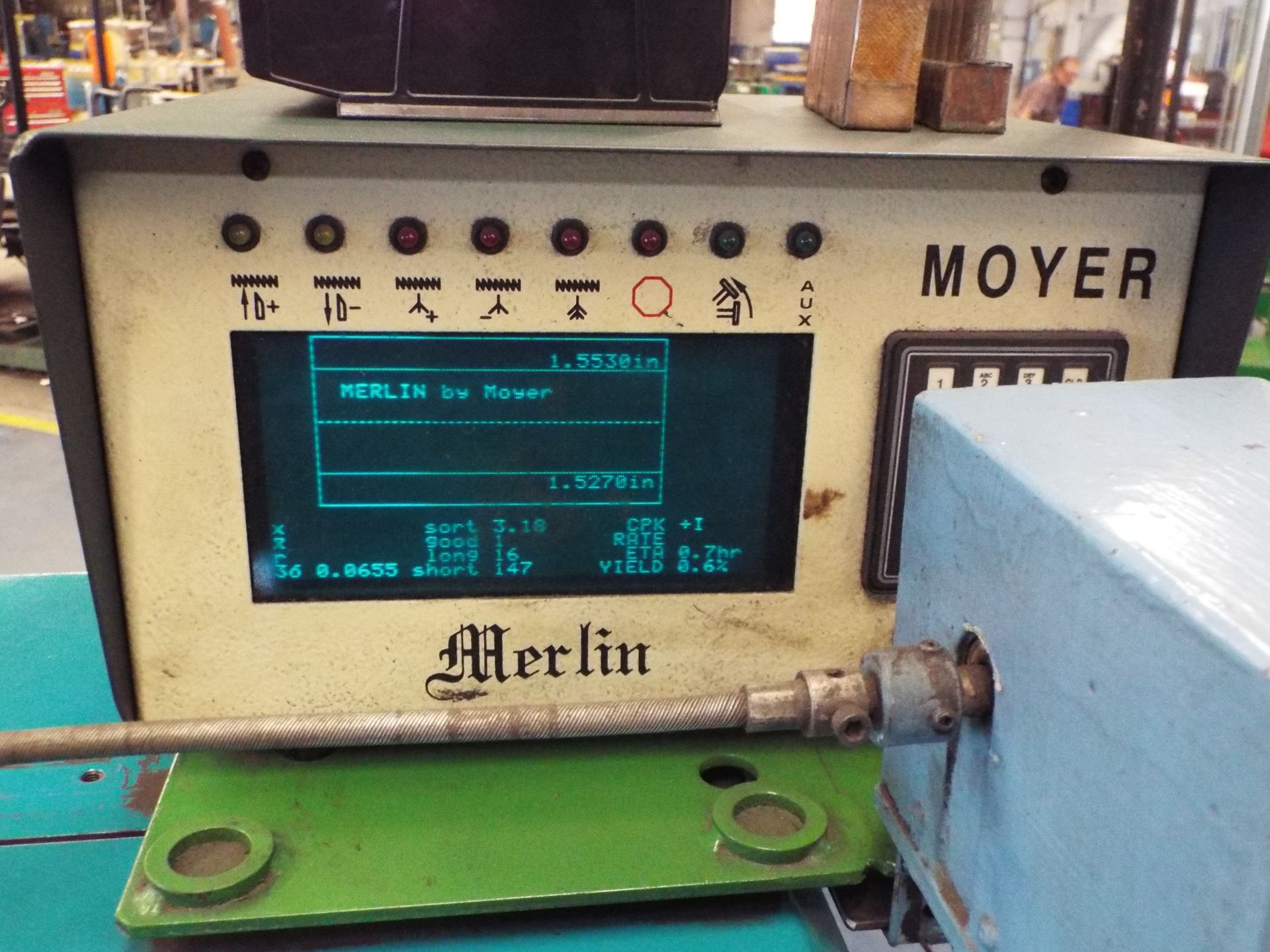 ITAYA D-7E SPRING COILING MACHINE WITH MOYER MERLIN DIGITAL SPRING GAUGE, S/N 5157 (CI) - Image 3 of 5