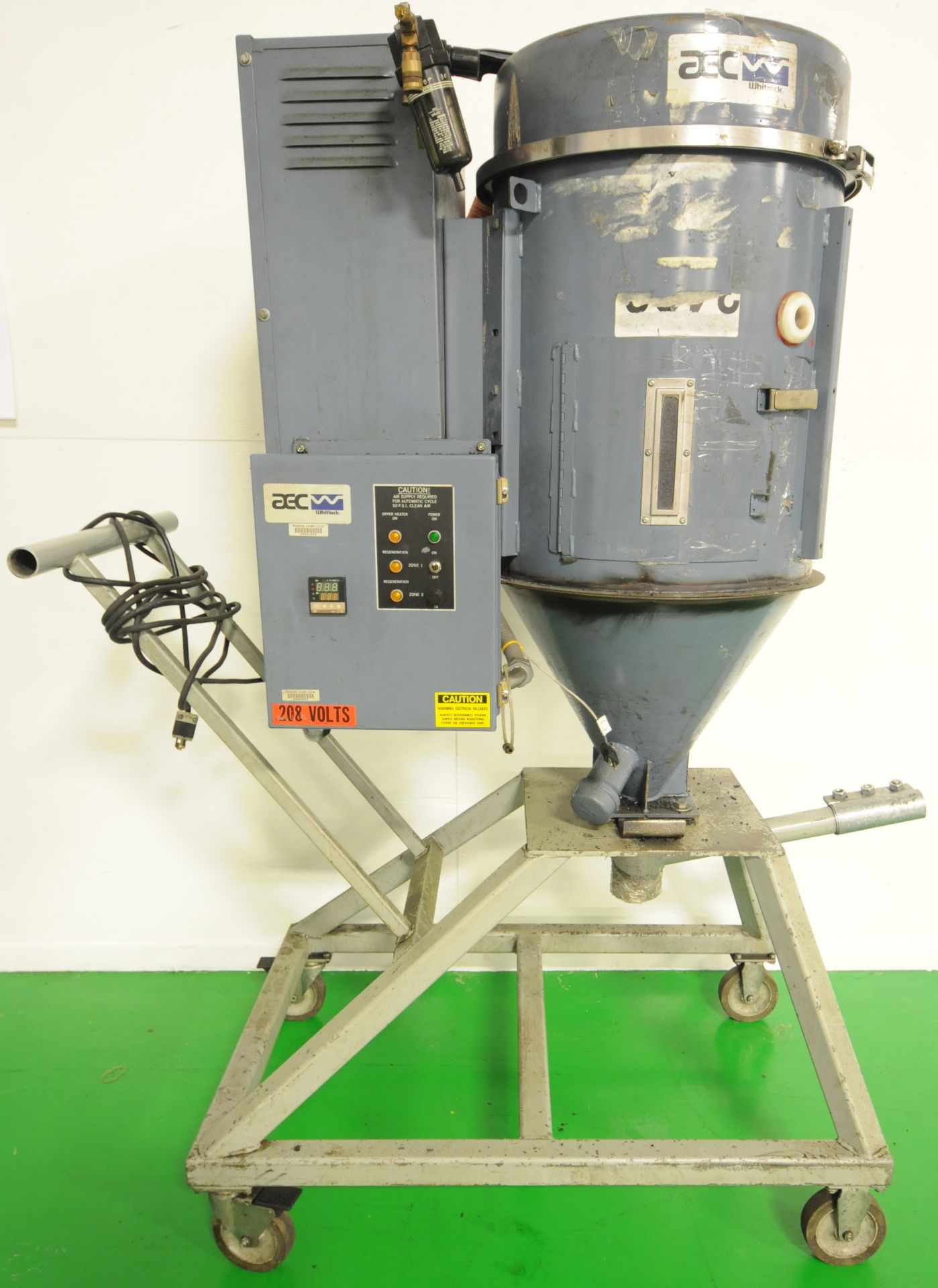 AEC WHITLOCK MATERIAL DRYER WITH HOPPER S/N: N/A