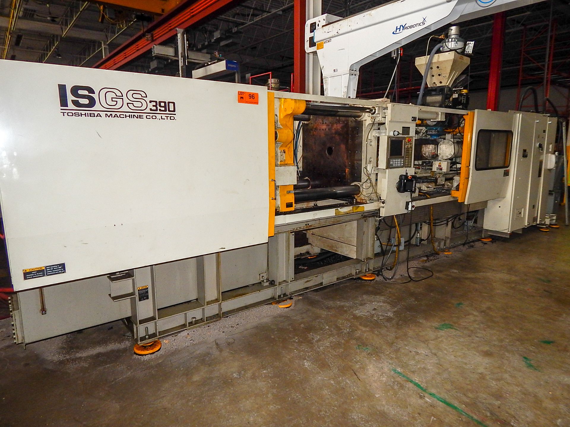 TOSHIBA ISGS390V21-27A PLASTIC INJECTION MOLDER WITH INJECTVISOR V21 DIGITAL CONTROL, 390 TON - Image 5 of 7