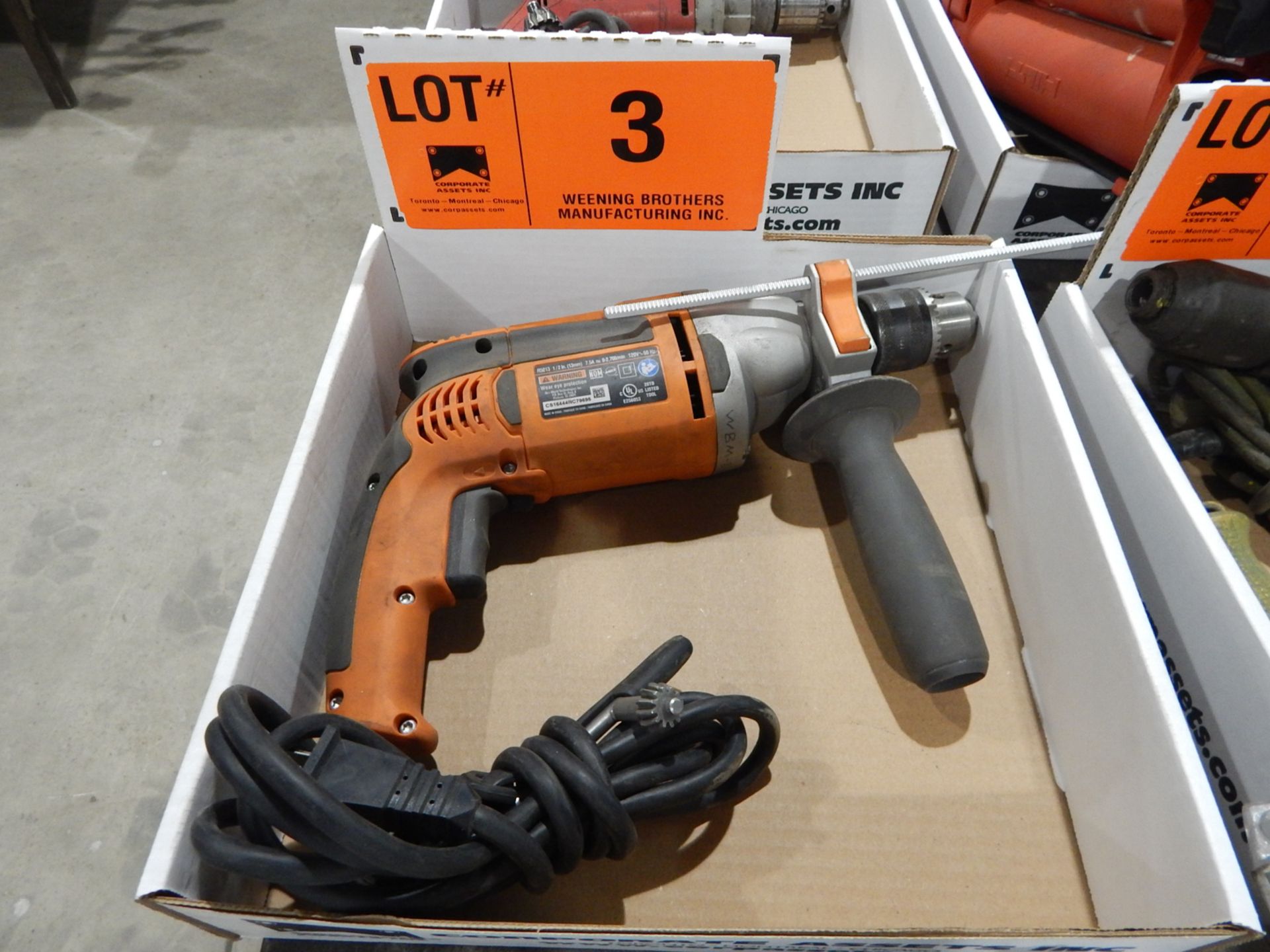 RIDGID ELECTRIC HAMMER DRILL