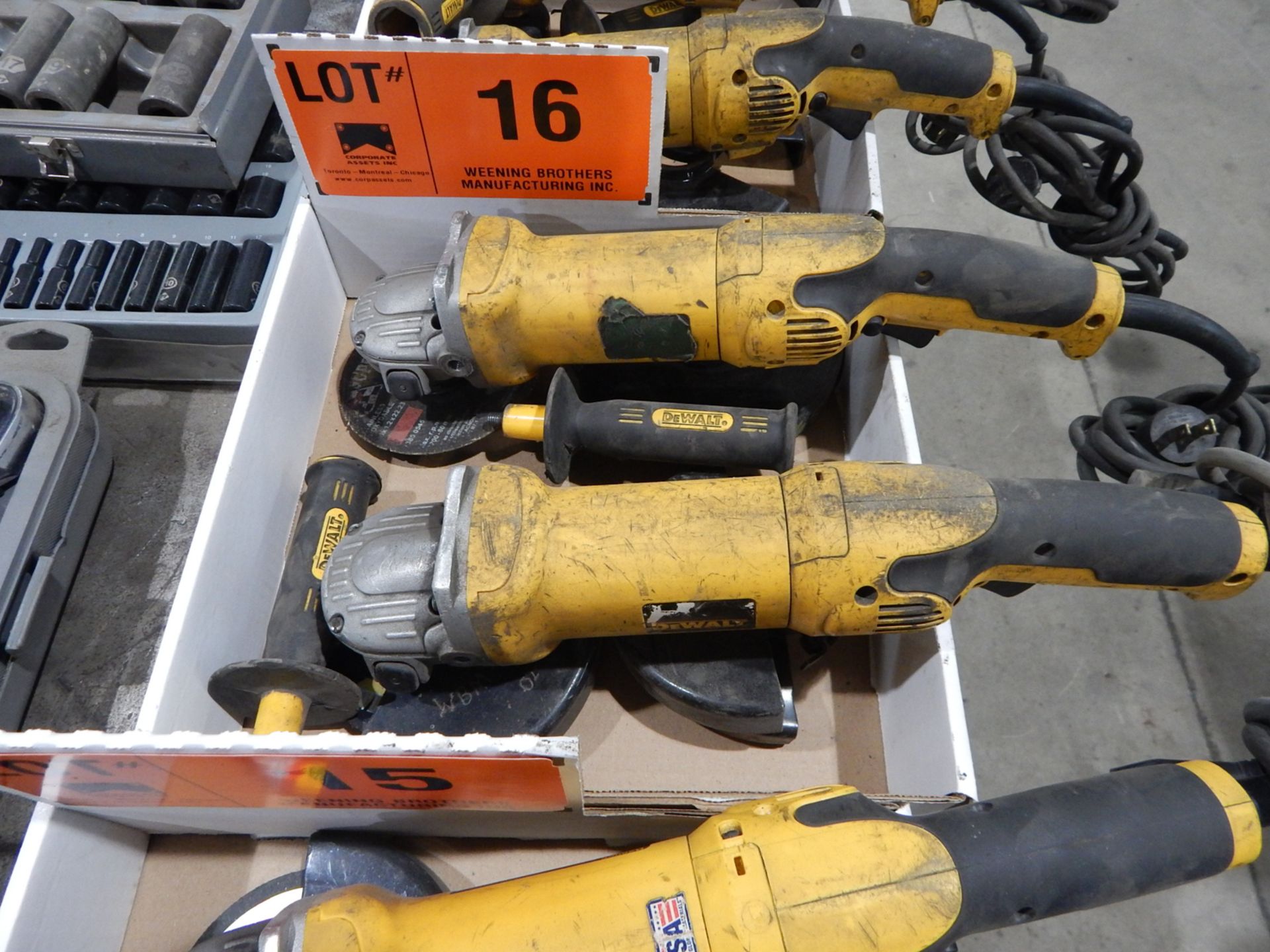 DEWALT ANGLE GRINDERS