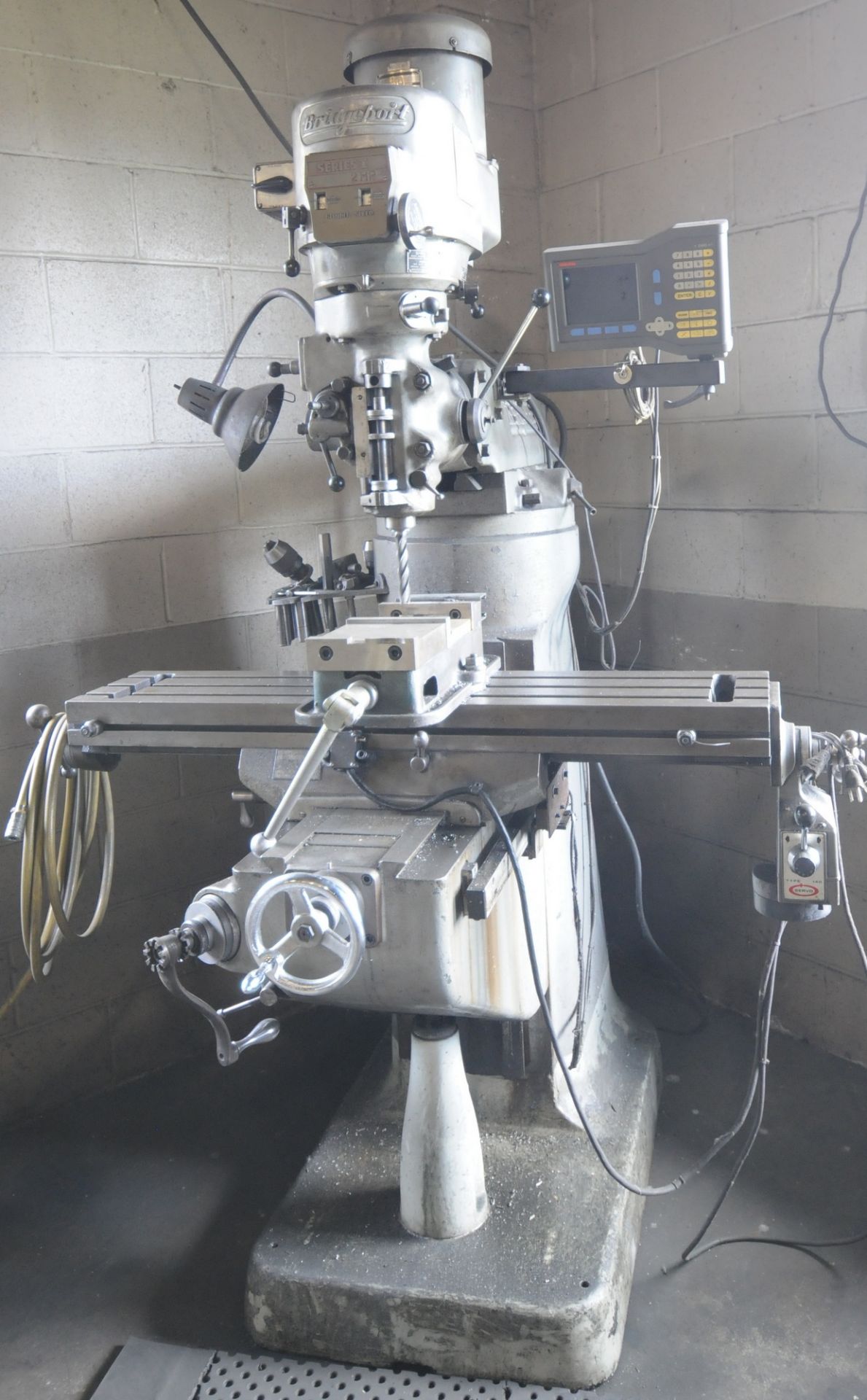 BRIDGEPORT SERIES I VERTICAL MILLING MACHINE WITH ANALIM 2 AXIS DRO, 42"X9" TABLE, SPEEDS TO 4200