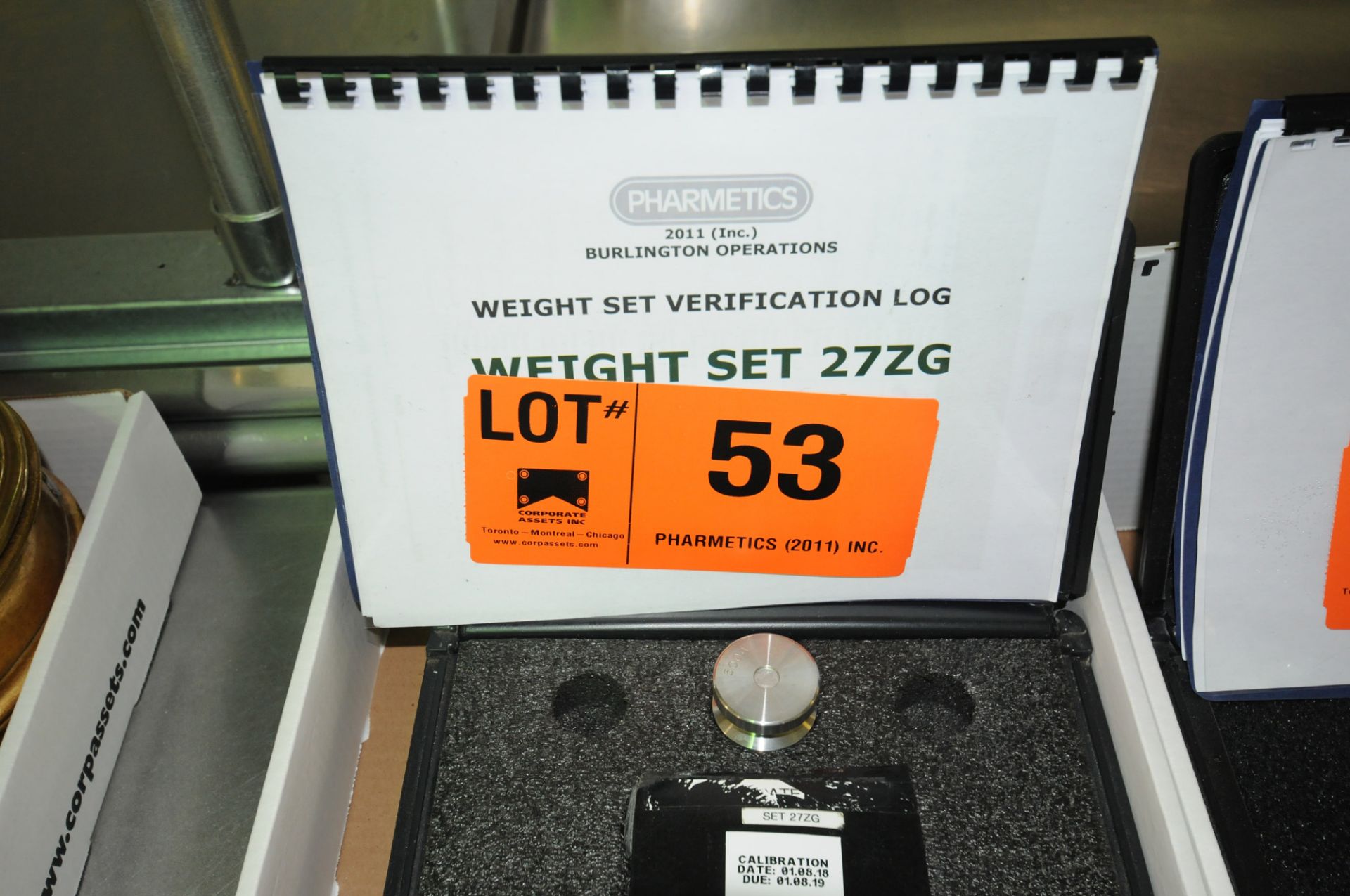 LOT/ SCALE CALIBRATION WEIGHTS (LOCATED IN BURLINGTON - ON)