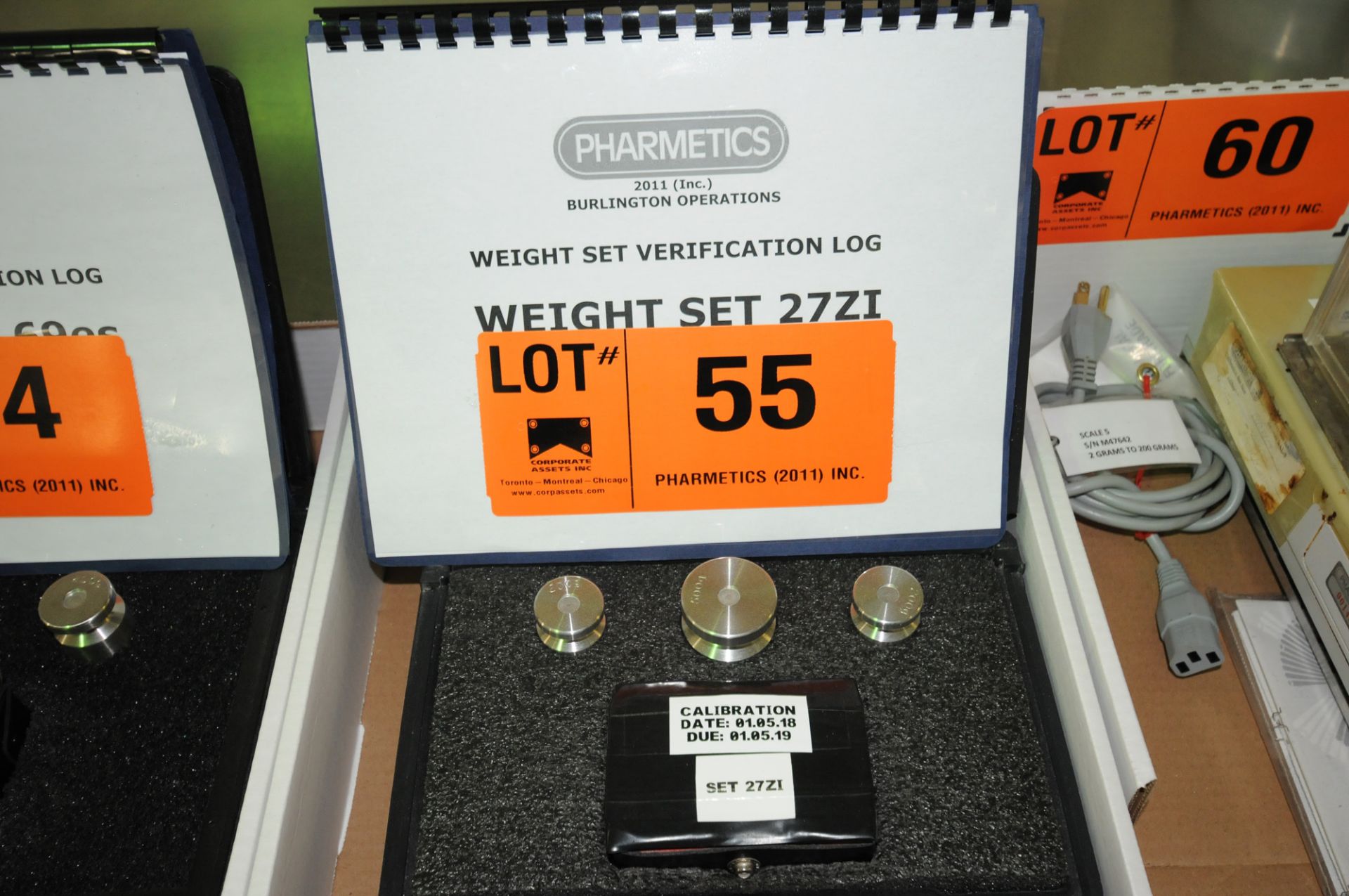 LOT/ SCALE CALIBRATION WEIGHTS (LOCATED IN BURLINGTON - ON)