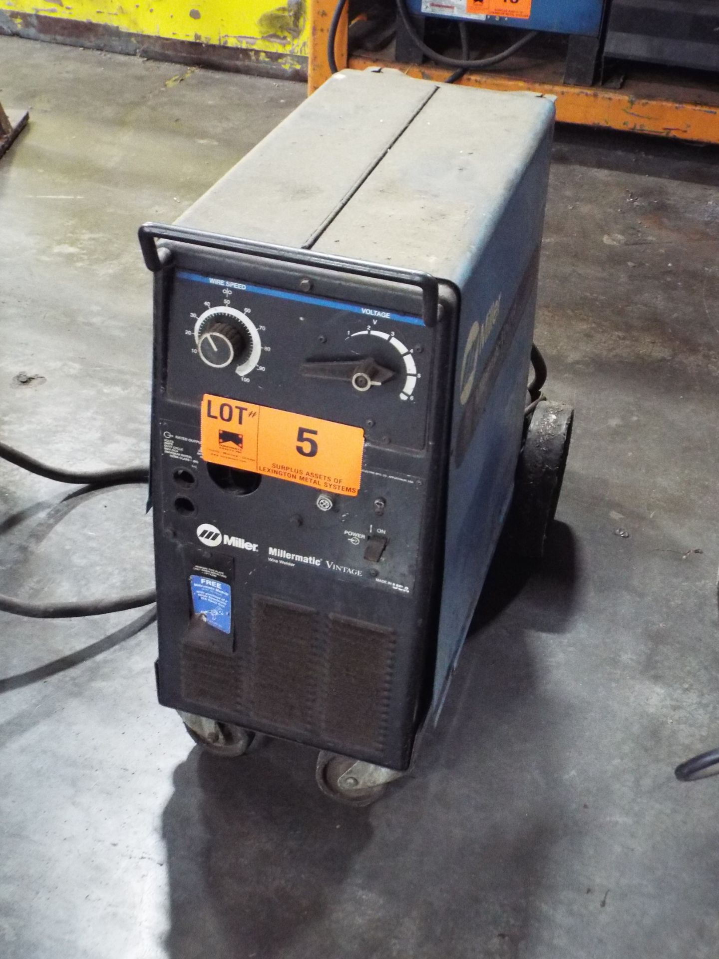 MILLER MILLERMATIC VINTAGE PORTABLE MIG WELDER, S/N: N/A