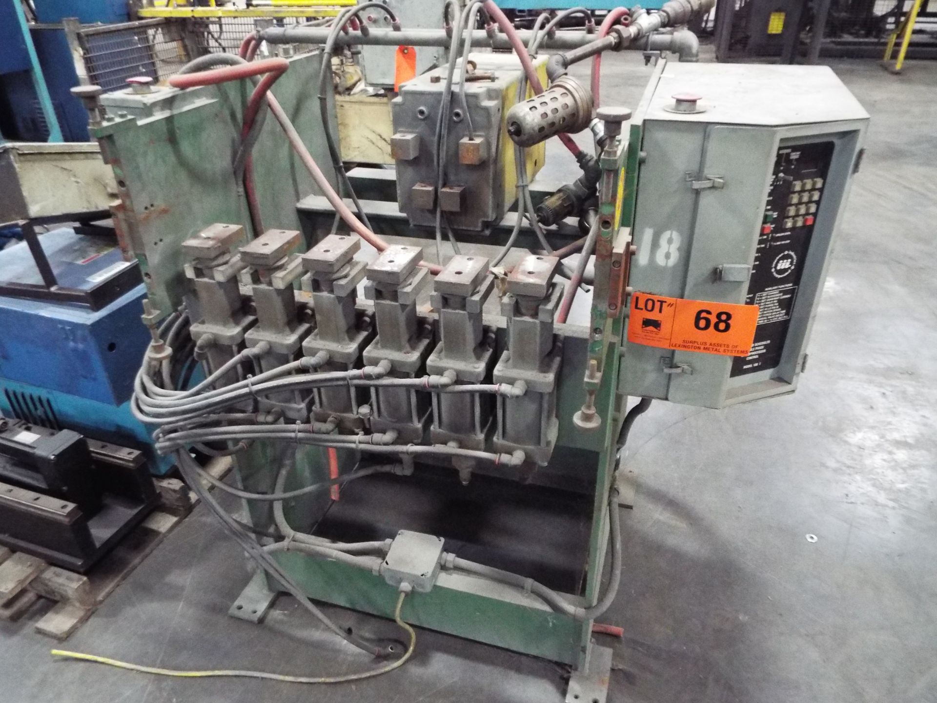 LORS MODEL 734 120 KVA 6 GUN ASSEMBLY WELDER WITH INTERTRON 1088 DIGITAL CONTROL, S/N: 400-6888