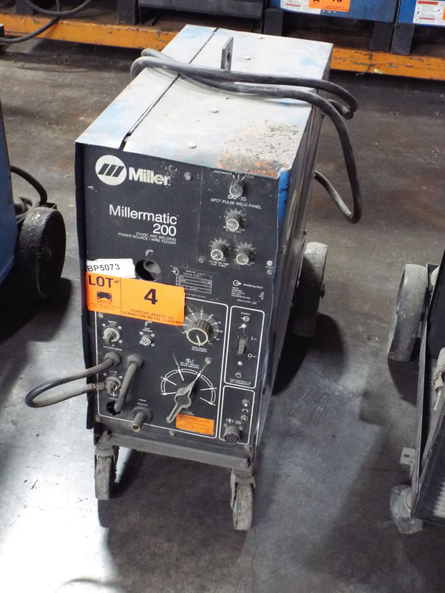 MILLER MILLERMATIC 200 PORTABLE MIG WELDER S/N: N/A