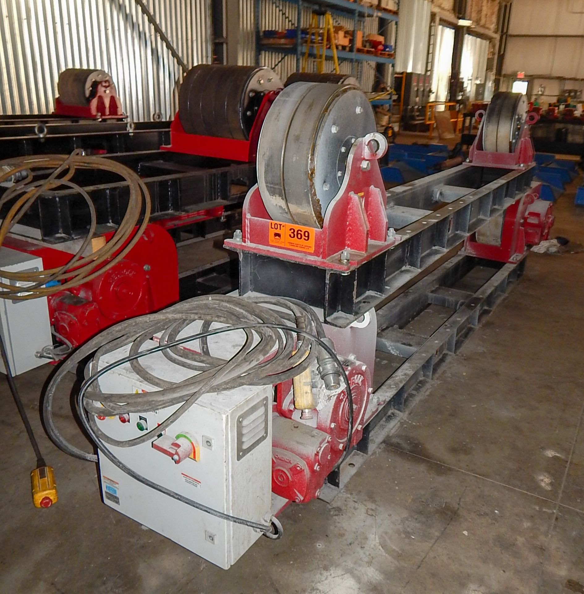 RED-ROCK (2012) RWIP-100 TANK TURNING ROLL SET (1) POWERED, (1) IDLER WITH 100 METRIC TON