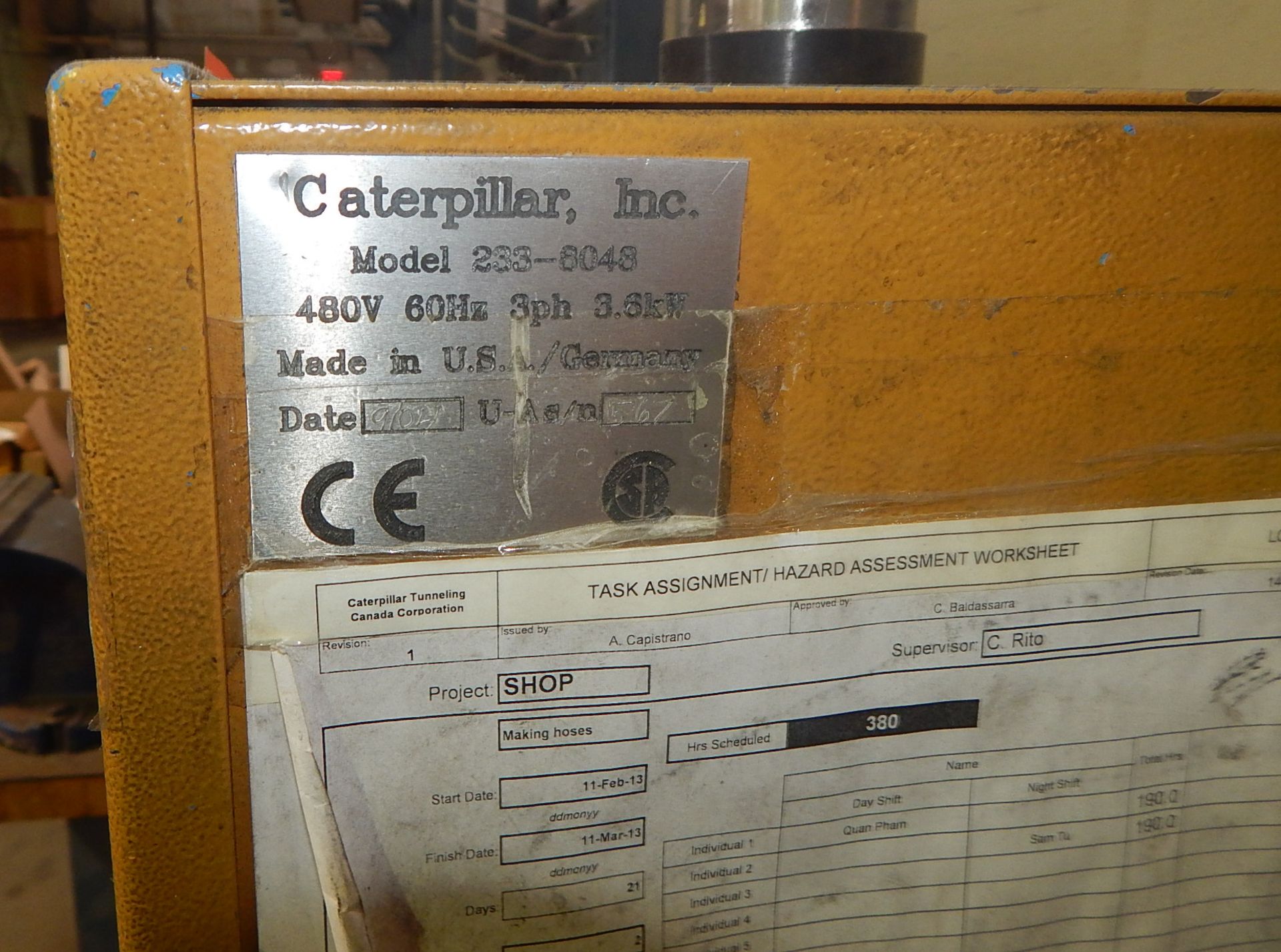 CATERPILLAR 233-8048 HYDRAULIC HOSE CRIMPER - Image 3 of 3