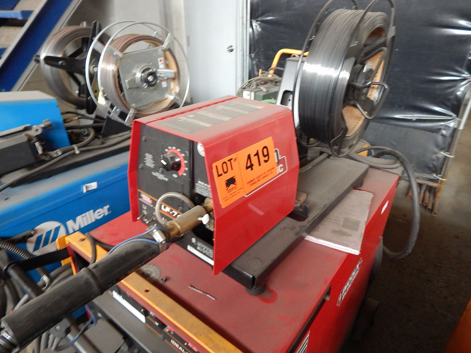 LINCOLN ELECTRIC IDEALARC DC600 MIG WELDER WITH LINCOLN ELECTRIC LF-74 WIRE FEEDER - Bild 3 aus 3