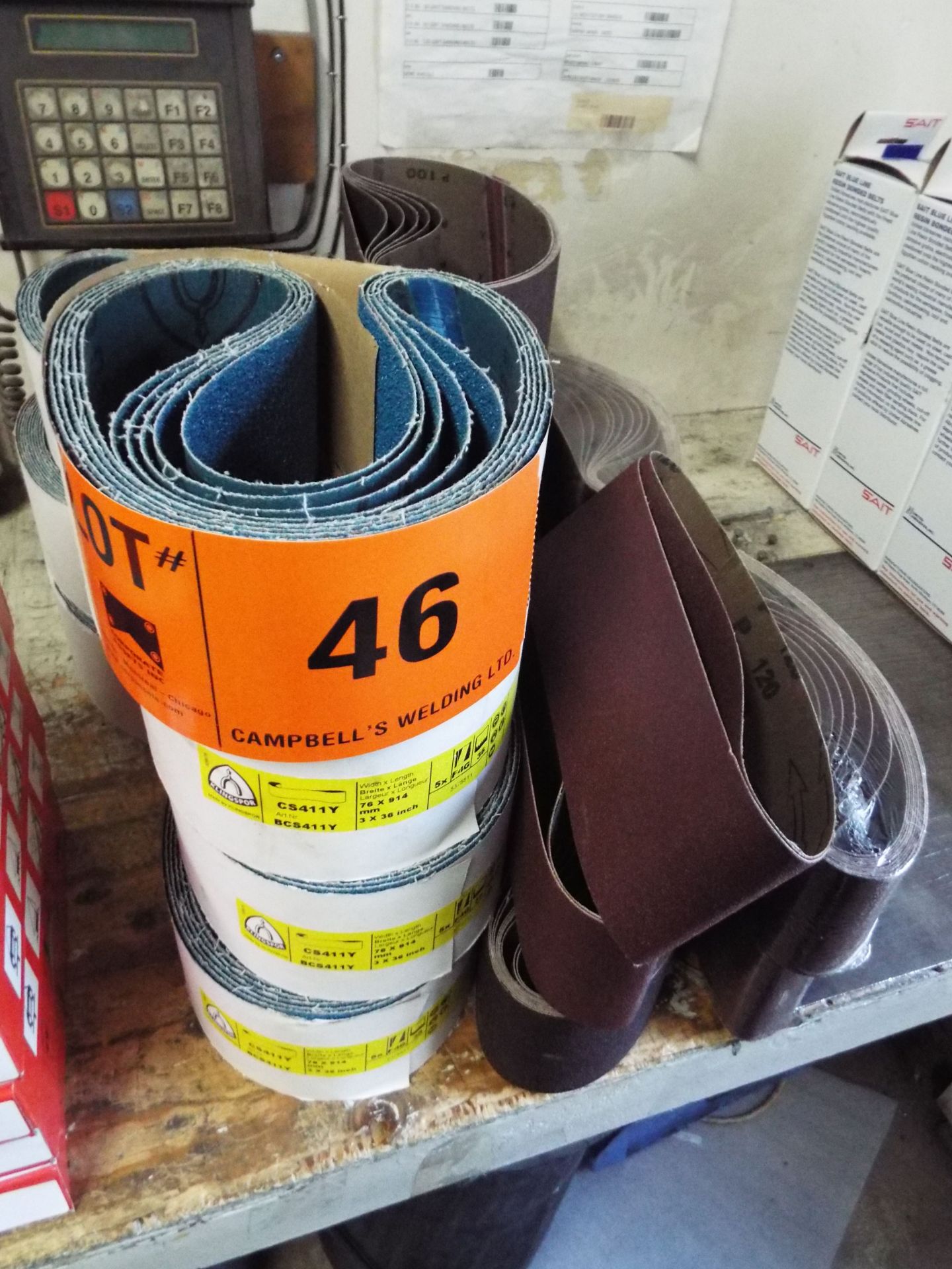 LOT/ 3" & 4" SANDING BELTS