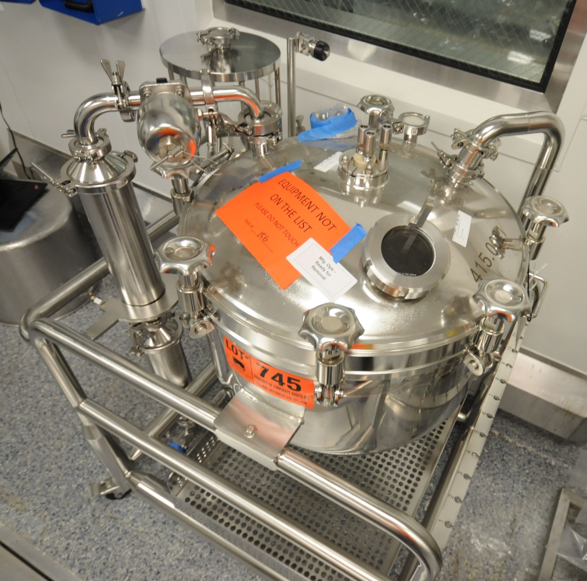 SOMMER & STRASSBURGER (2013) RAUM/CHAMBER STAINLESS STEEL CART MOUNTED PORTABLE REACTOR VESSEL - Image 2 of 6