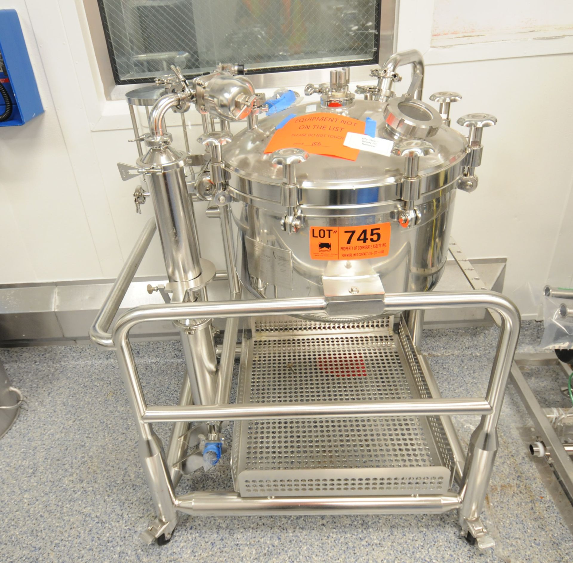 SOMMER & STRASSBURGER (2013) RAUM/CHAMBER STAINLESS STEEL CART MOUNTED PORTABLE REACTOR VESSEL