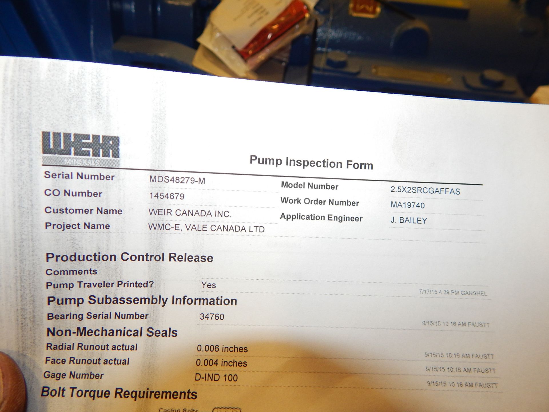 LOT/ CONTENTS OF SKID CONSISTING OF PUMP (LOCATED AT CMD WAREHOUSE) - Image 3 of 3