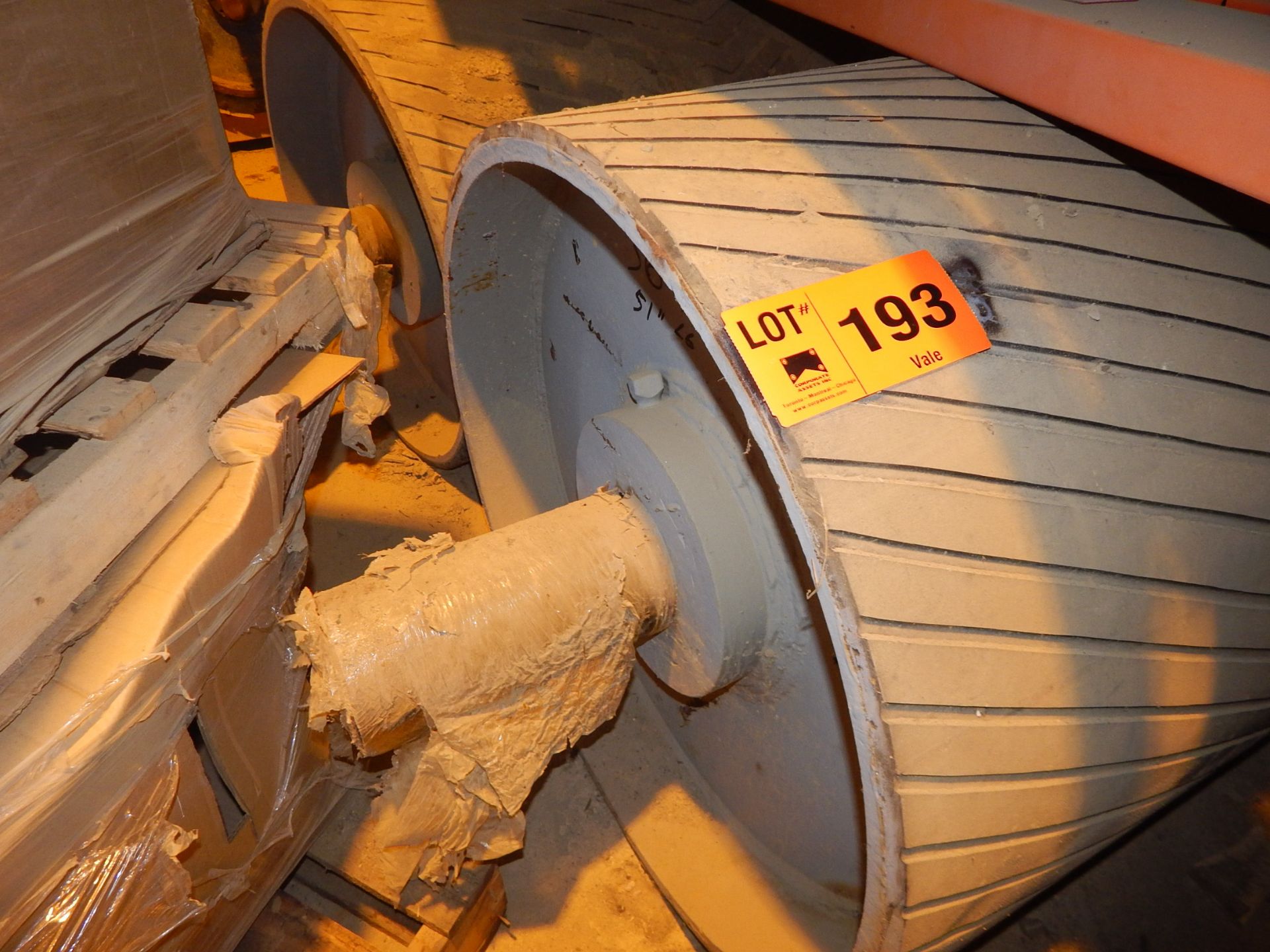 LOT/ (2) CONVEYOR PULLEYS 36" X 51", 36" X 51" (LOCATED AT STOBIE MINE)