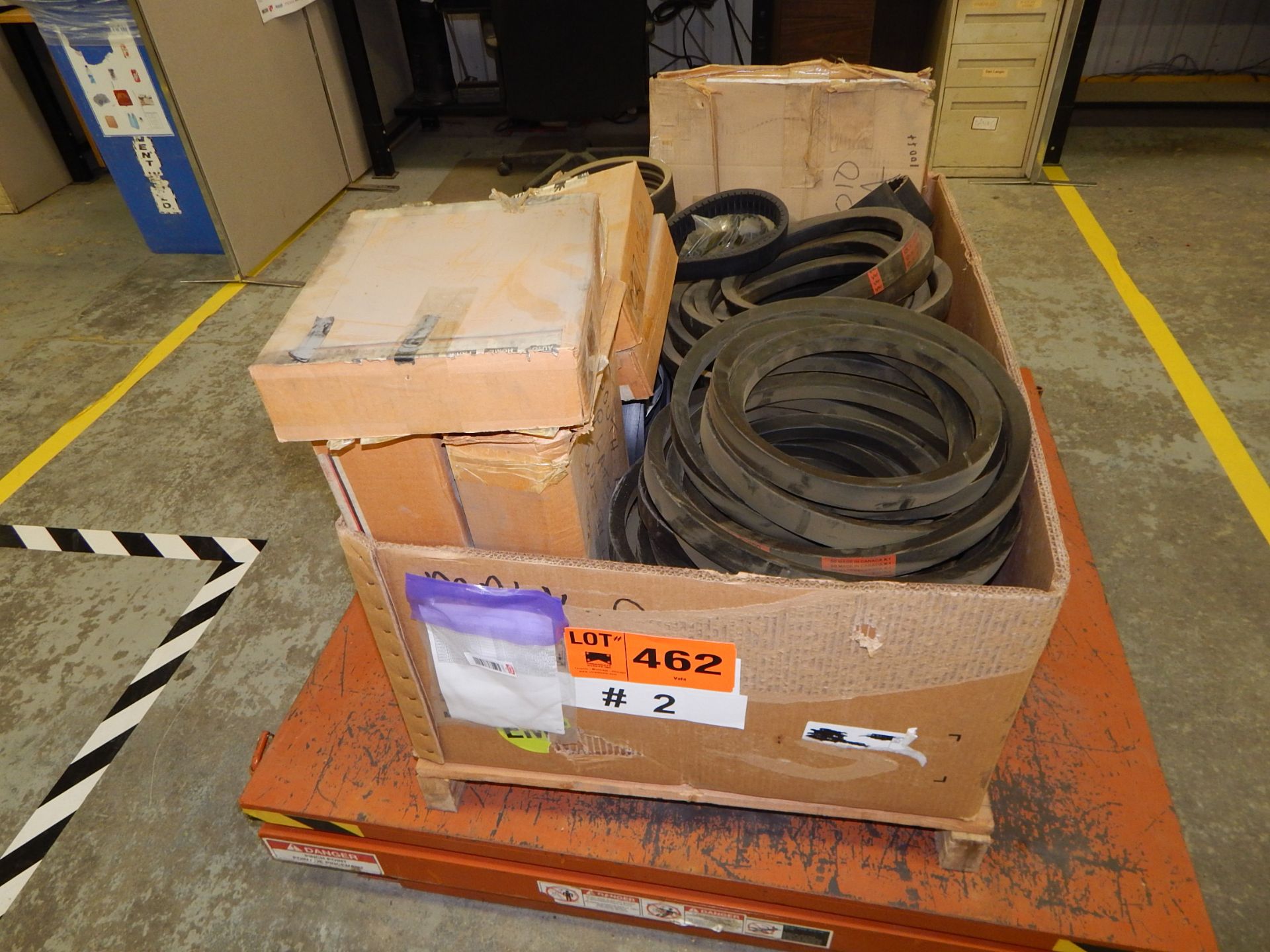 LOT/ CONTENTS OF SKID CONSISTING OF ASSORTED DRIVE BELTS (LOCATED IN CMD WAREHOUSE)