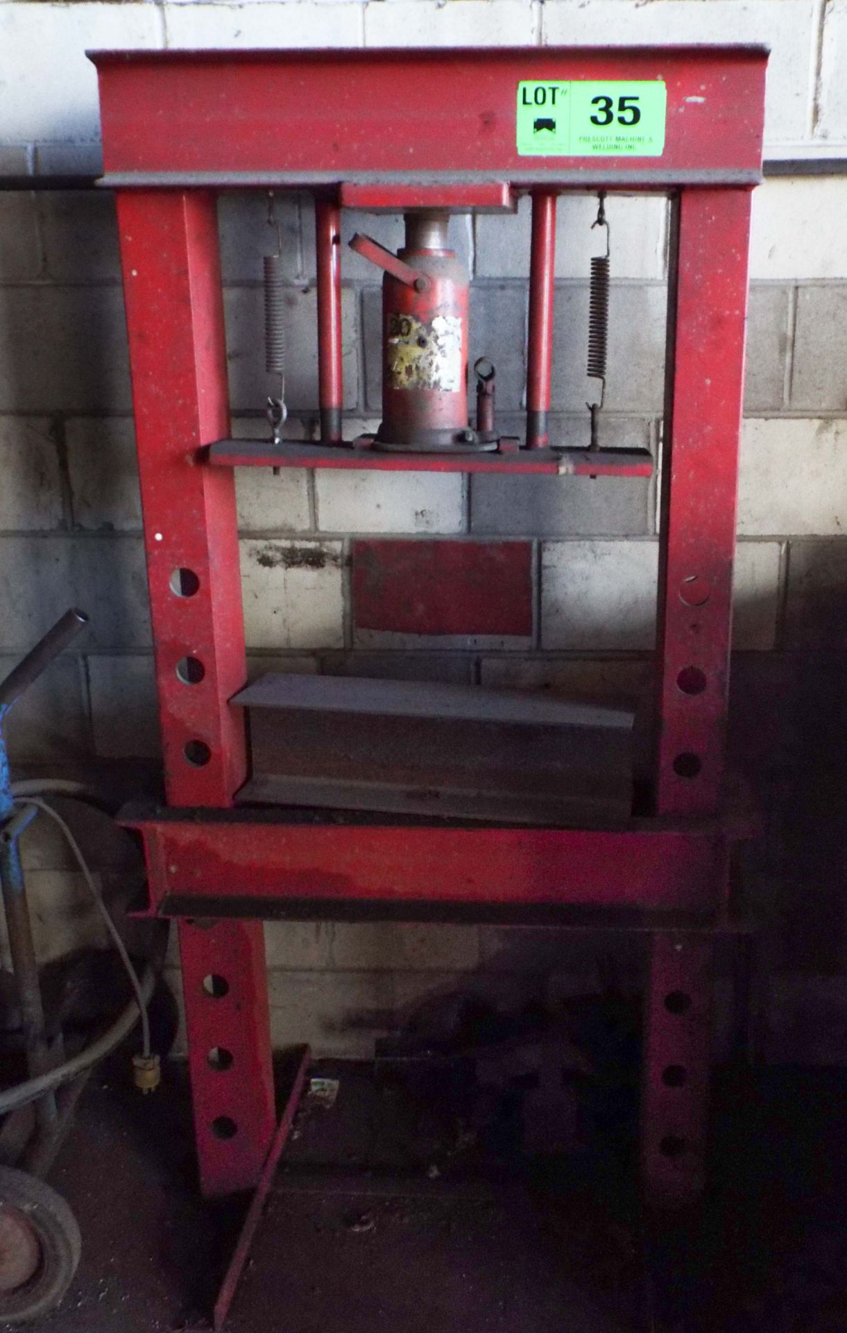 MFG. UNKNOWN 20 TON HYDRAULIC H-FRAME SHOP PRESS