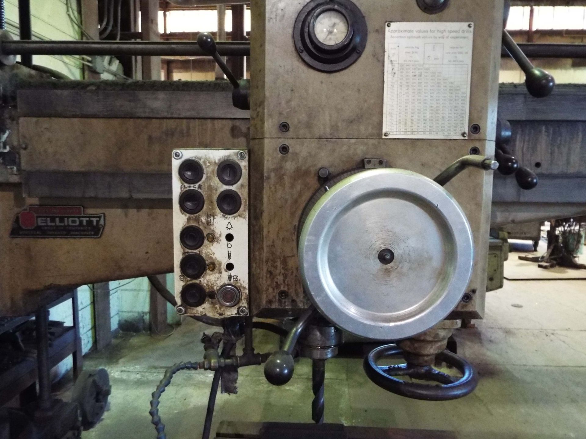 HECKERT BR40/2X1250 5' RADIAL ARM DRILL WITH SPEEDS TO 1200 RPM, 54" COLUMN, S/N: 762697 (CI) [ - Image 2 of 2