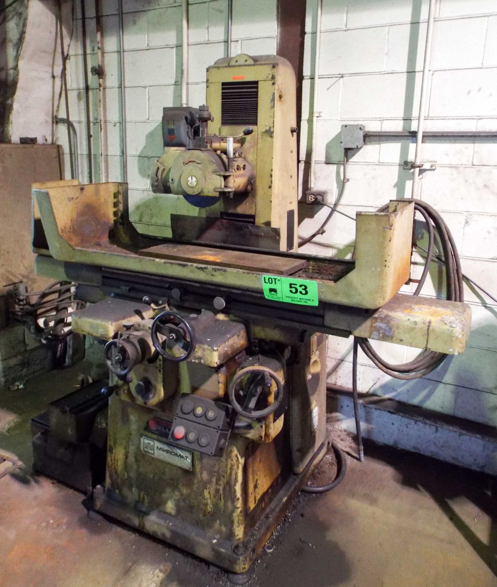 HECKERT SKW200X600 HYDRAULIC SURFACE GRINDER WITH ECLIPSE 8"X23.75" MAGNETIC CHUCK, S/N: N/A (CI) [