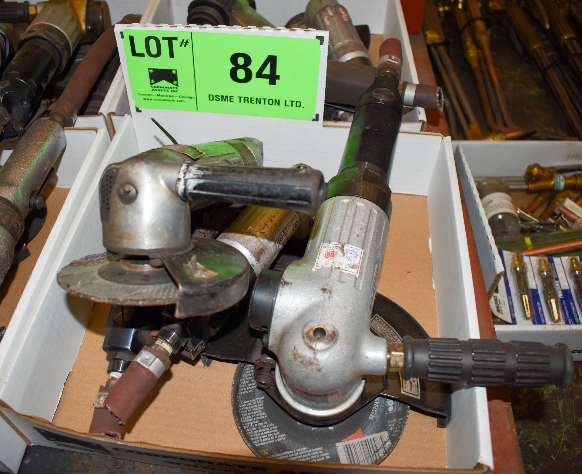 LOT/ PNEUMATIC ANGLE GRINDERS