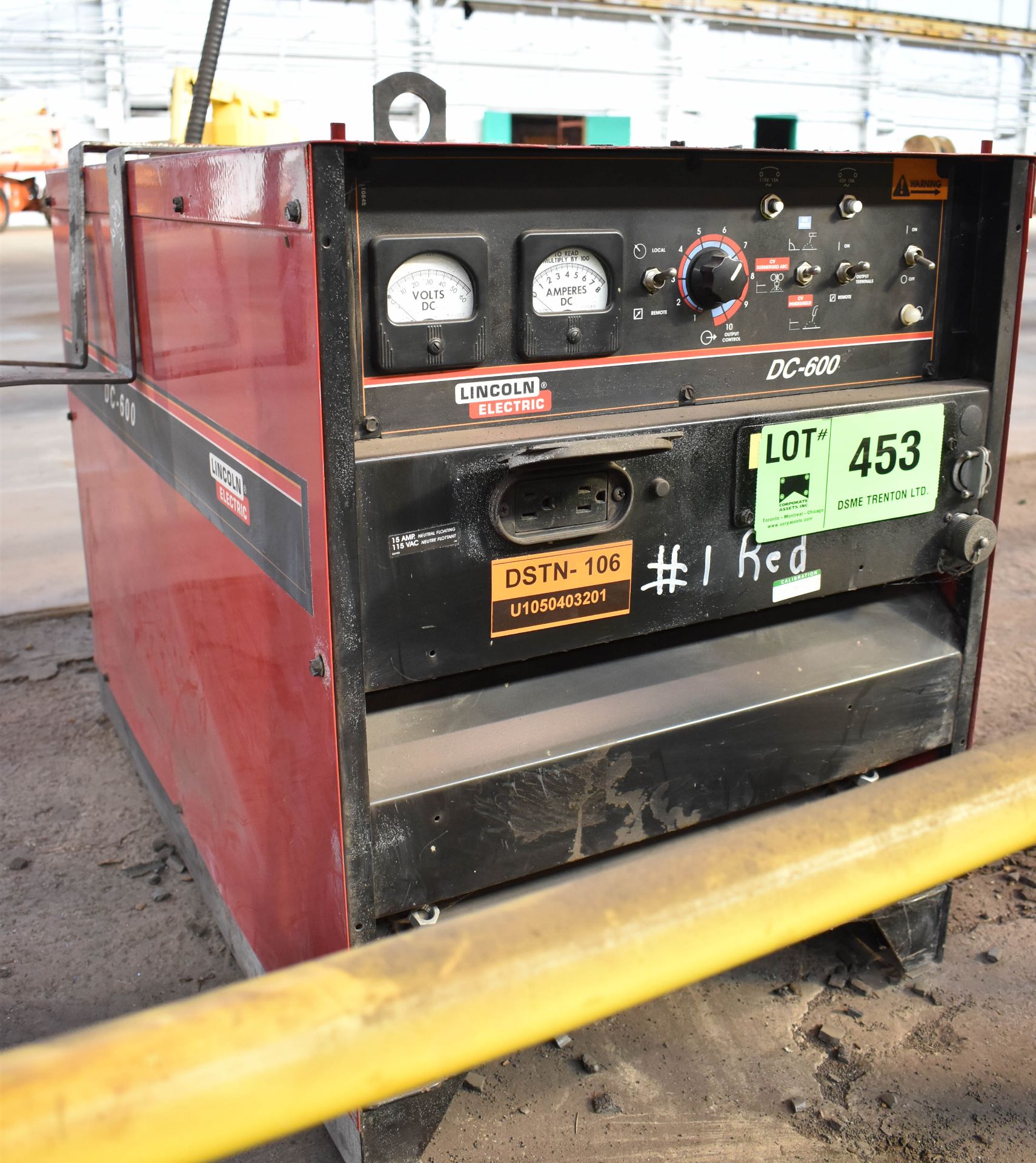 LINCOLN ELECTRIC IDEALARC WELDING POWER SOURCE (CI) [RIGGING FEE FOR LOT# 453 - $40 USD +PLUS