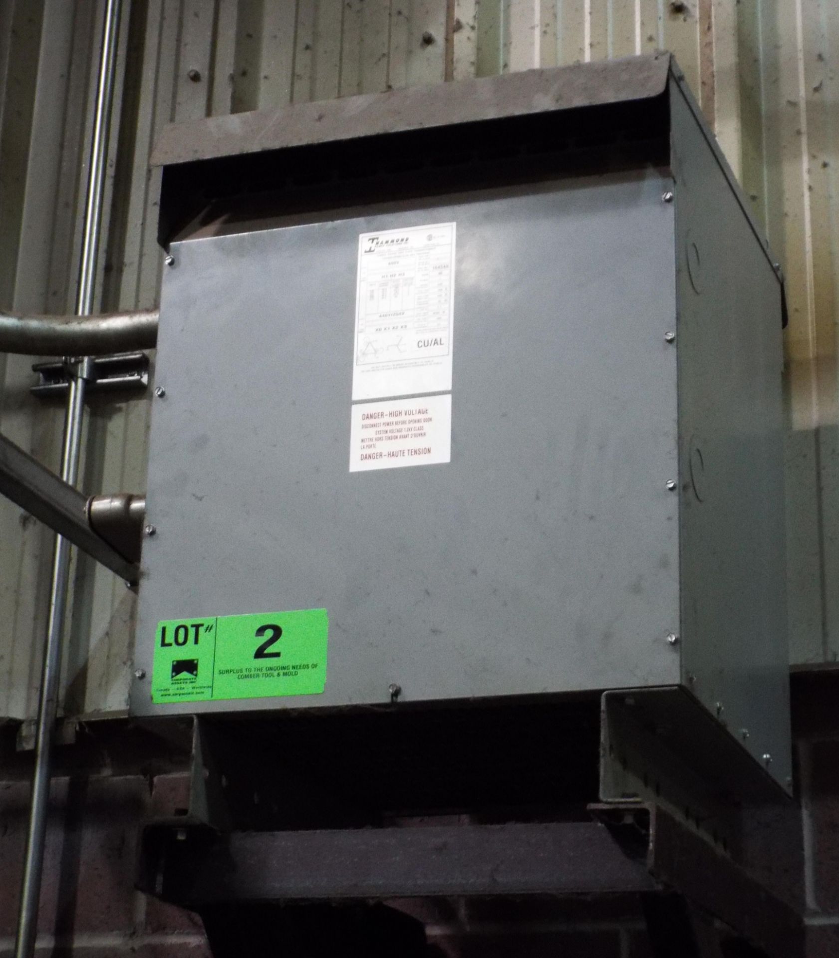 HAMMOND 50KVA/600V/3 PHASE TRANSFORMER (CI)