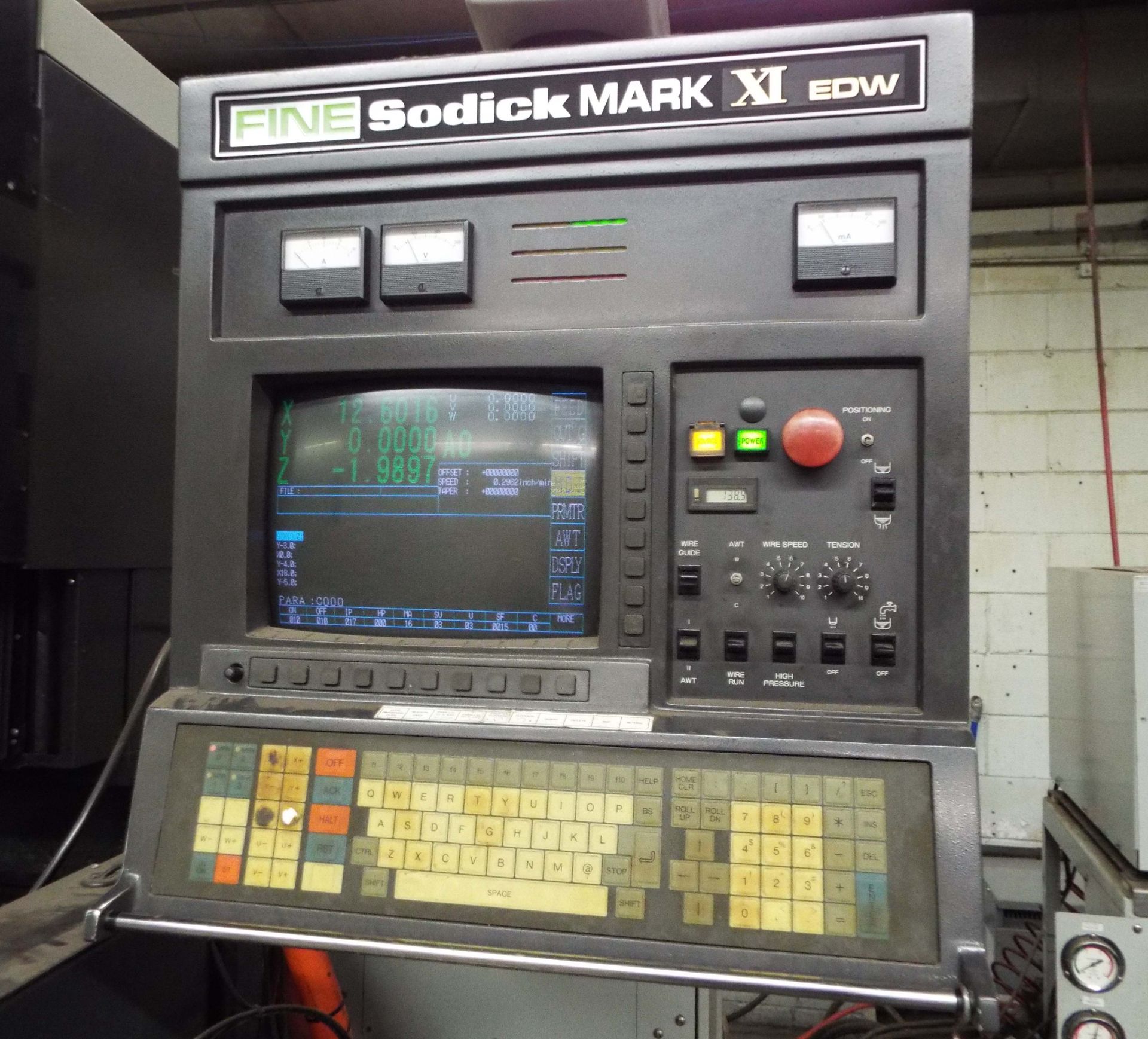 SODICK A500L CNC WIRECUT EDMS WITH FINE SODICK MARK XI EDW CNC CONTROLS, TRAVELS; X - 19.6", Y - - Image 2 of 5