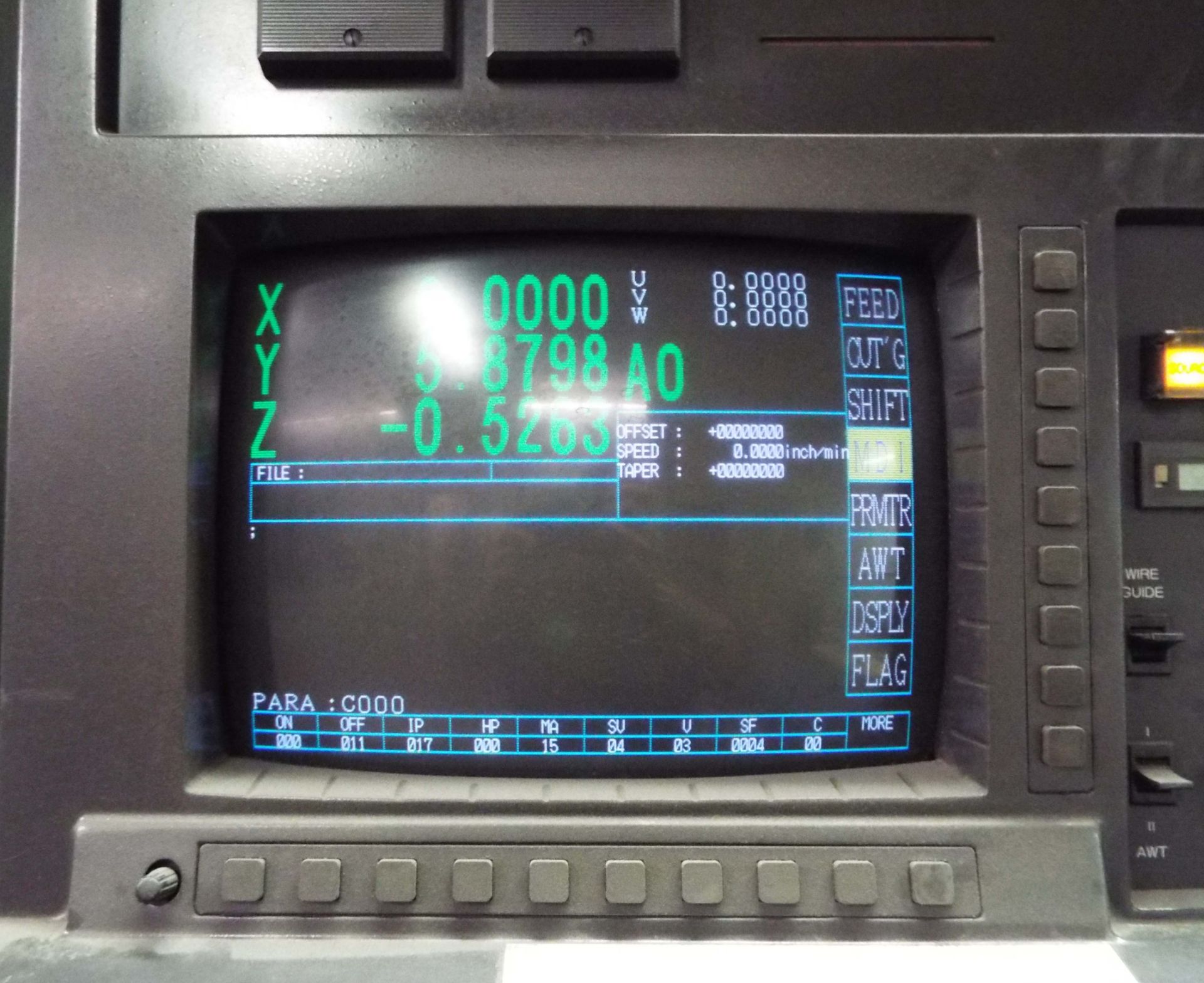 SODICK A500L CNC WIRECUT EDMS WITH FINE SODICK MARK XI EDW CNC CONTROLS, TRAVELS; X - 19.6", Y - - Image 3 of 5