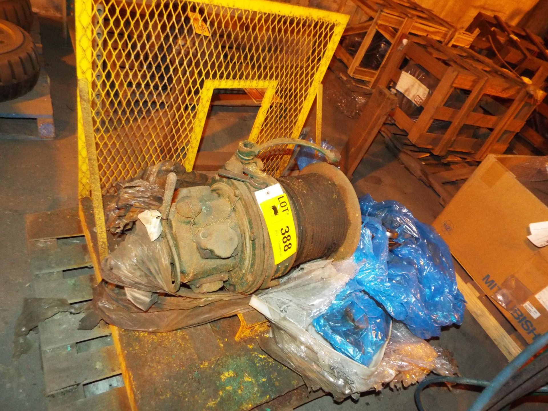 LOT/ CONTENTS OF SKID - PNEUMATIC TUGGER WINCH