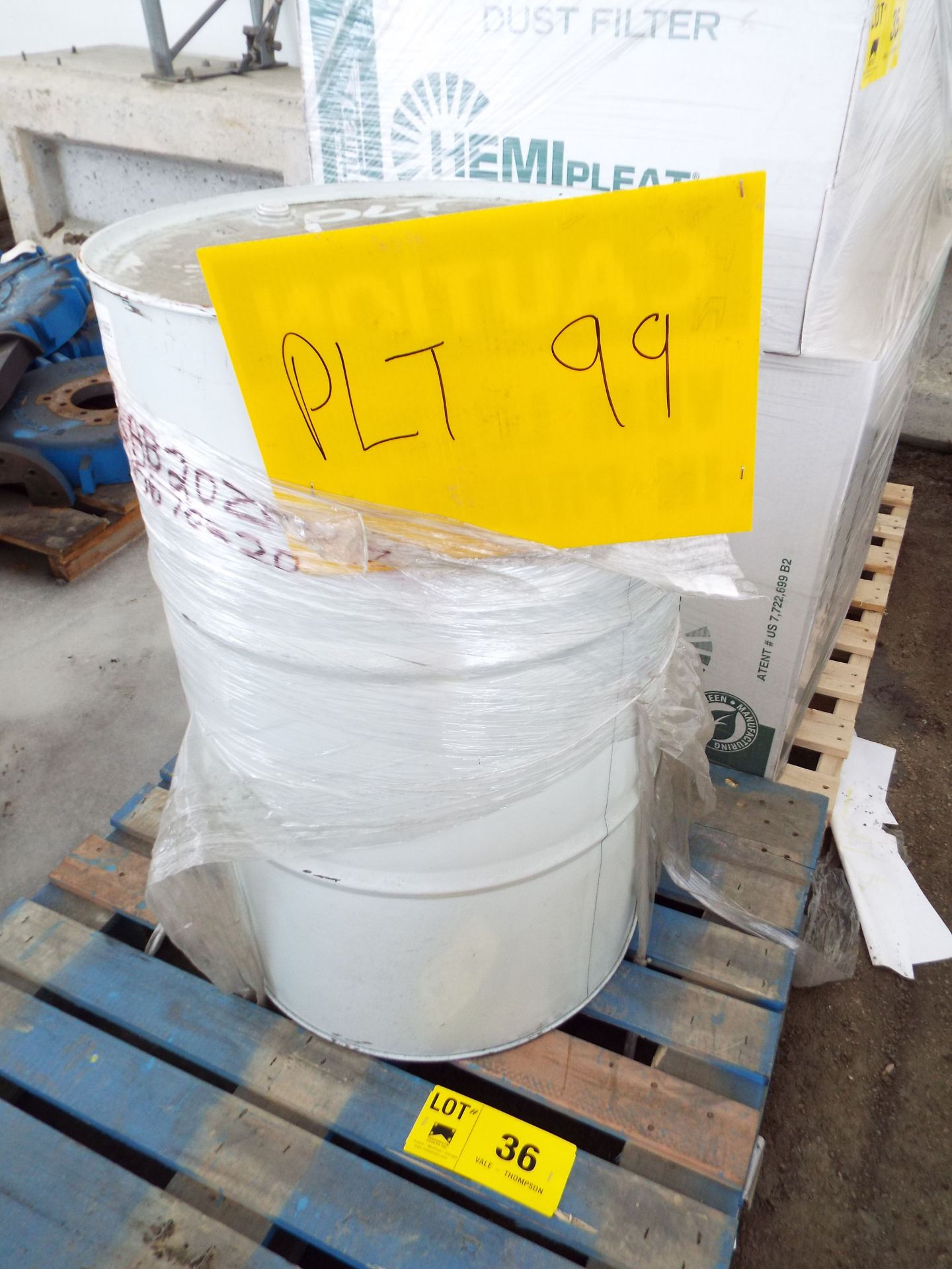 LOT/ CONTENTS OF SKID - 55 GAL. DRUM OF HETRON 197-P RESIN (PLT 99)