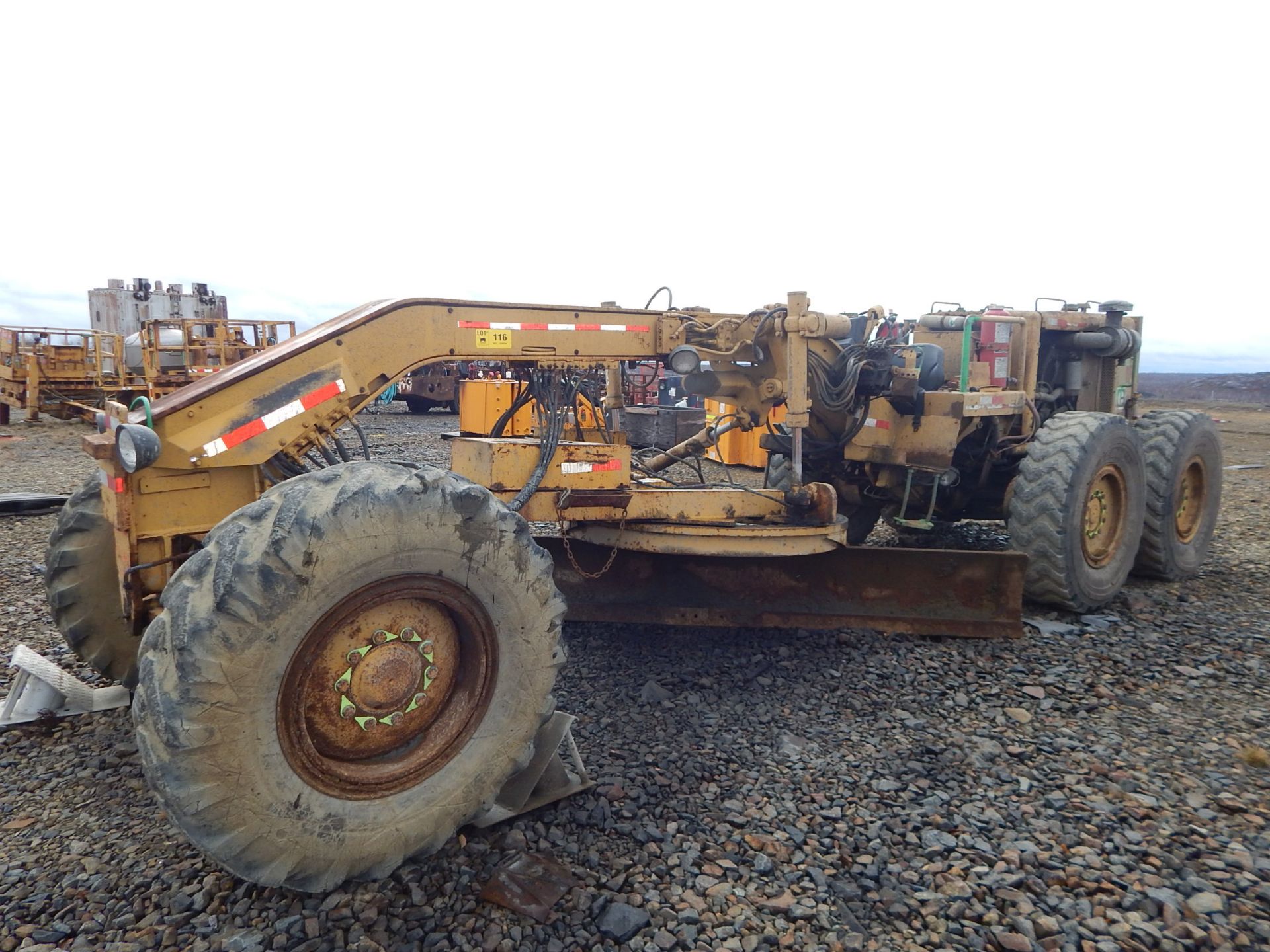 CATERPILLAR 120G ROAD GRADER WITH 12' BLADE S/N: 82V837 (LOCATED AT NORTH MINE)